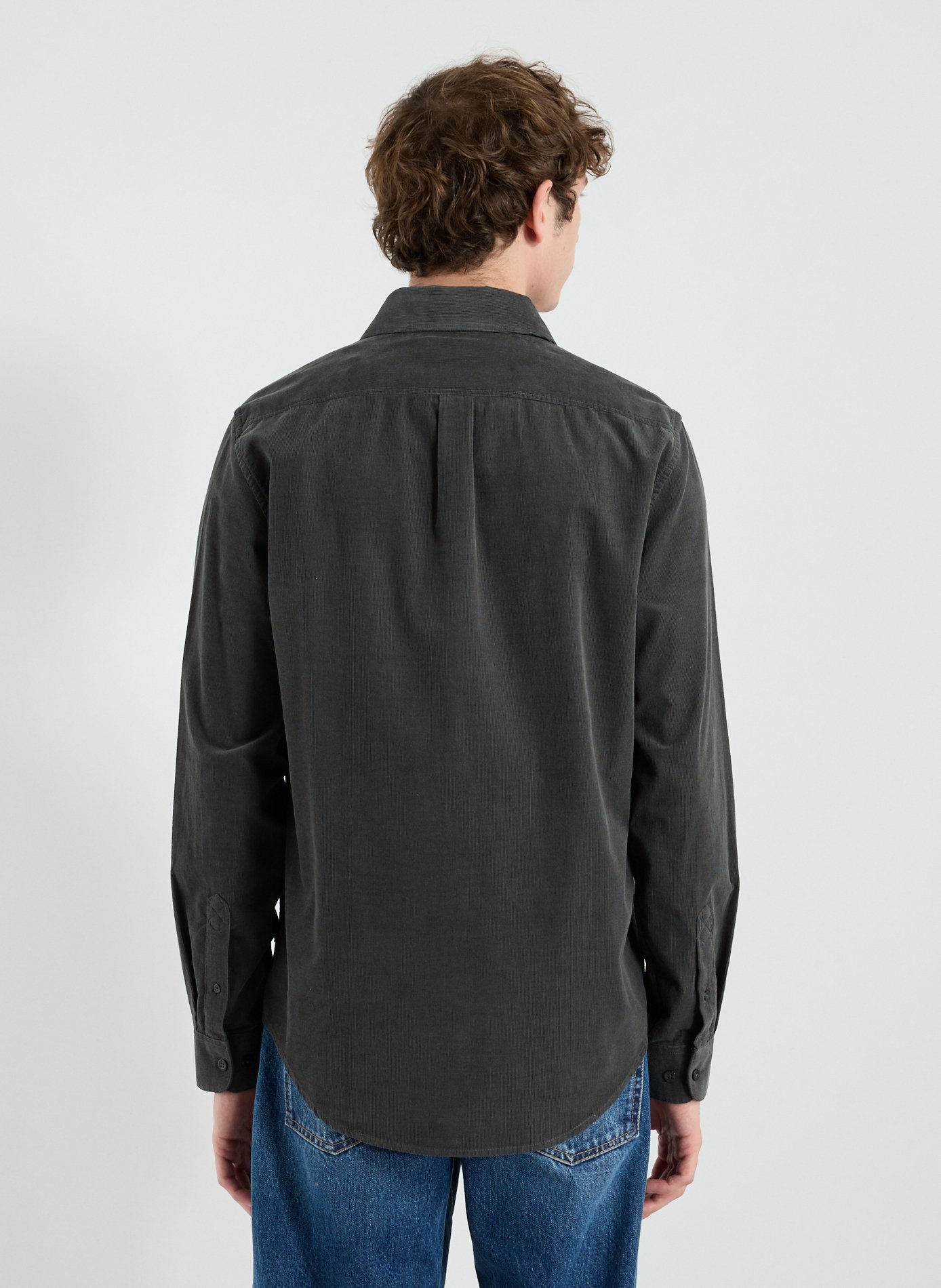 Chemise côtelée en coton SAMSOE SAMSOE Gris