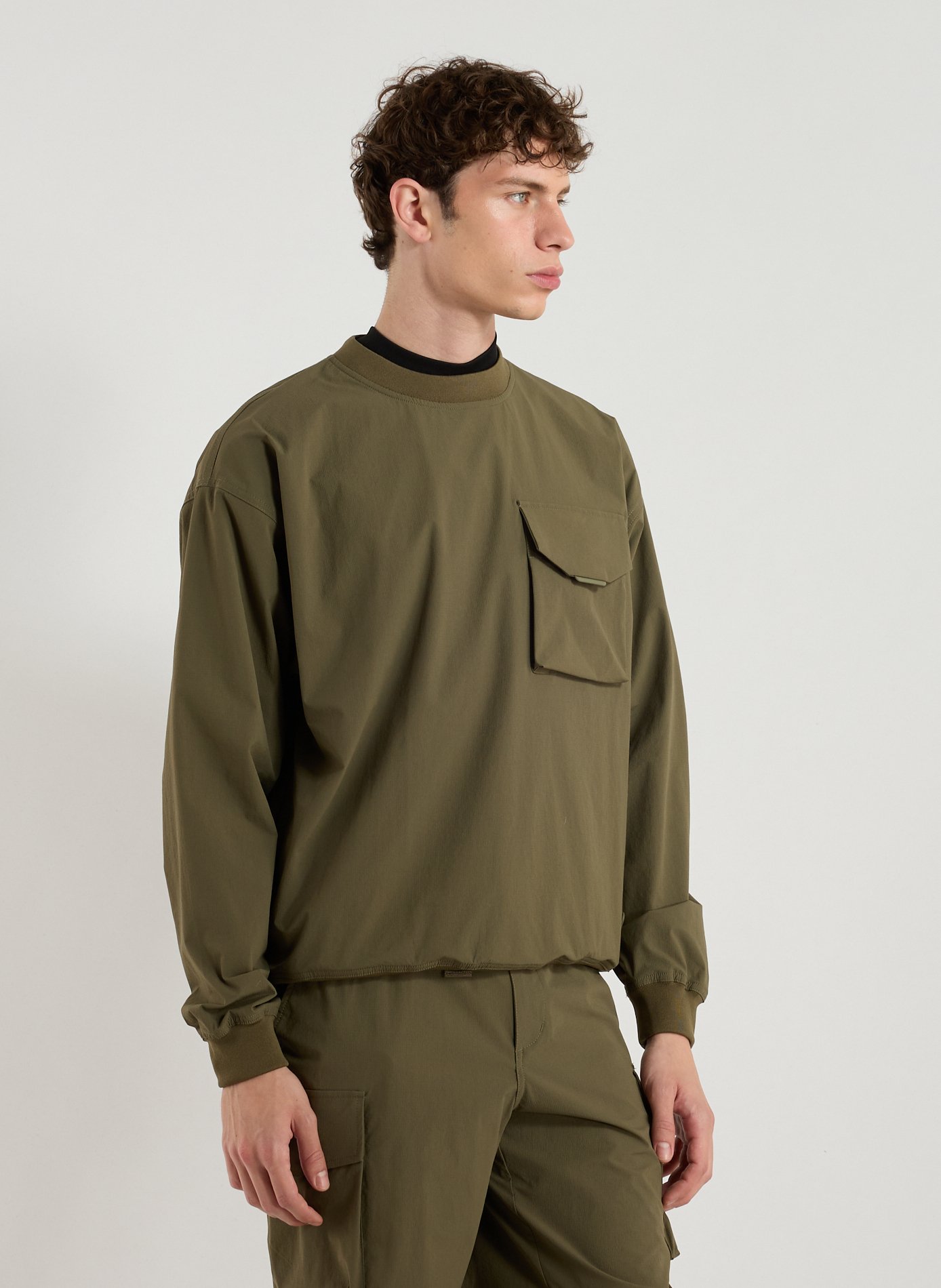 GERTRUDE ET GASTON T-shirt col rond à manches longues Kaki