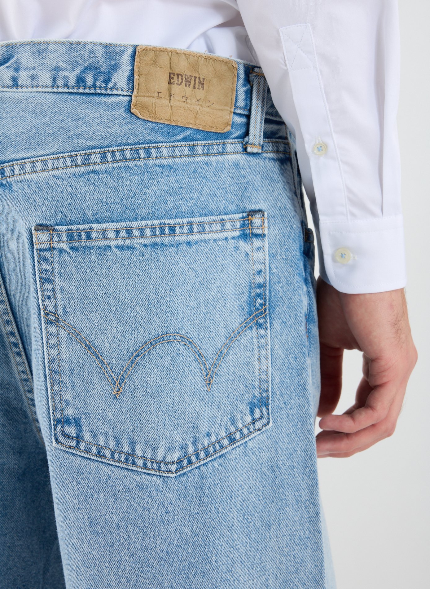 Five-pocket cotton jeans EDWIN Blue