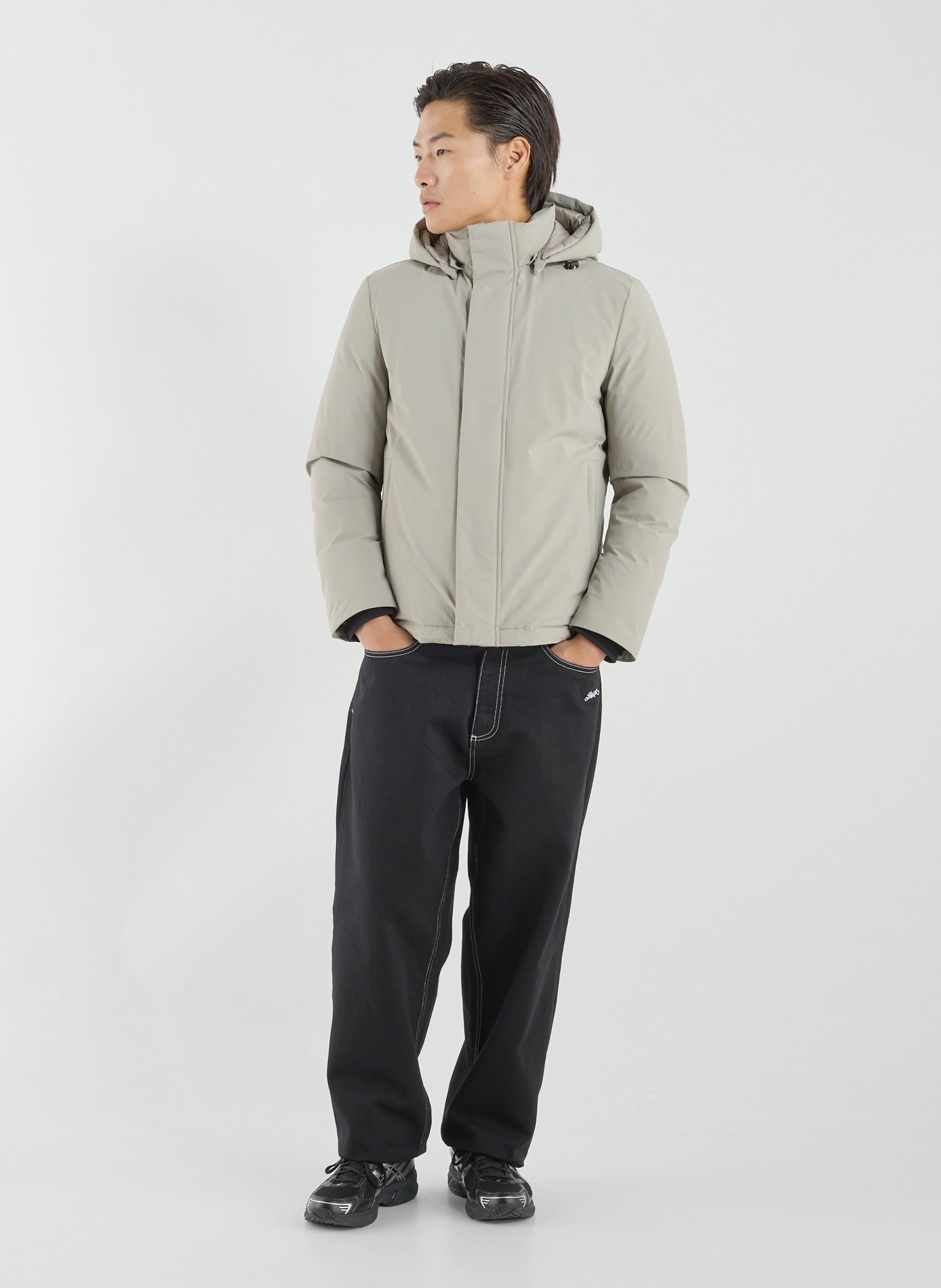 Jacket with removable hood WOOLRICH Beige