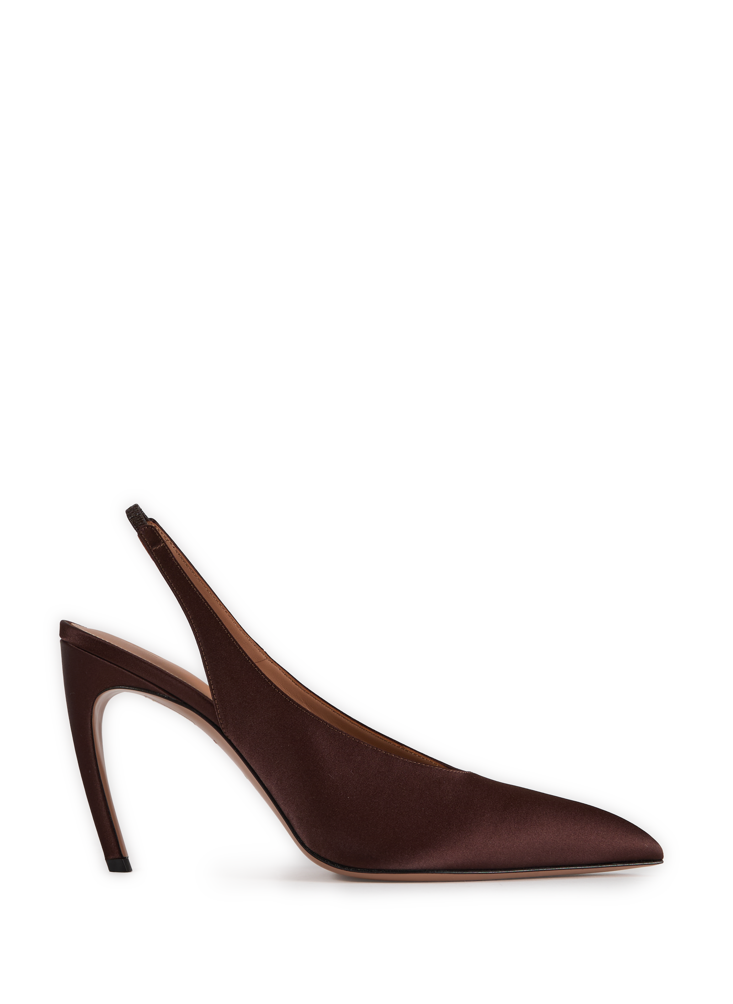 Satin sling-backs THE ATTICO Brown
