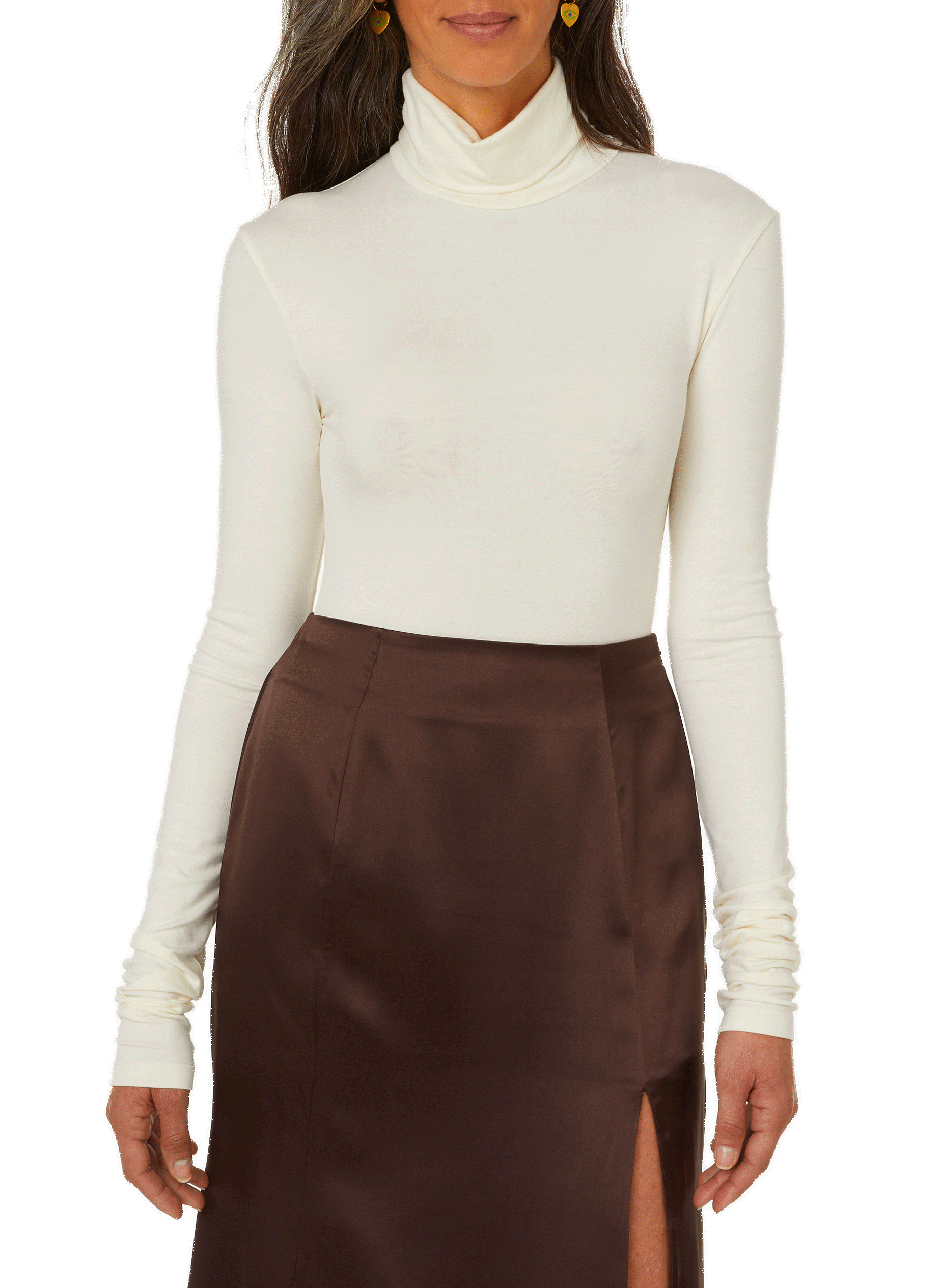 Pull seconde peau col roulé BITE STUDIOS Blanc