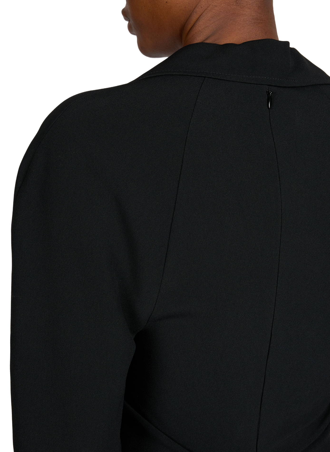 <p>Mid-length fitted dress with puff sleeves</p> VICTORIA BECKHAM Black