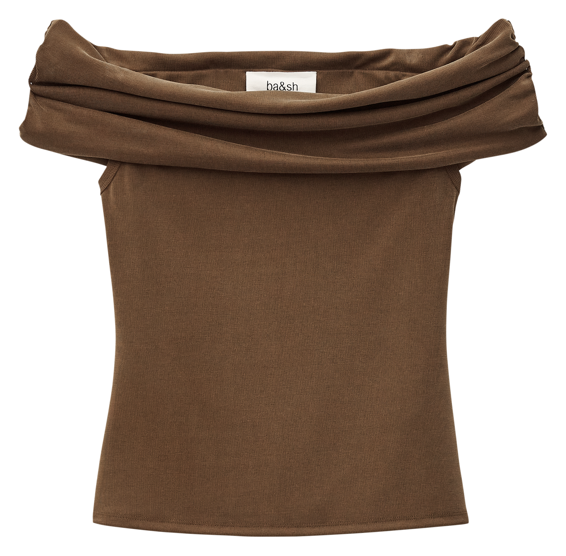 Tee-shirt col bardot bene BA&SH Marron