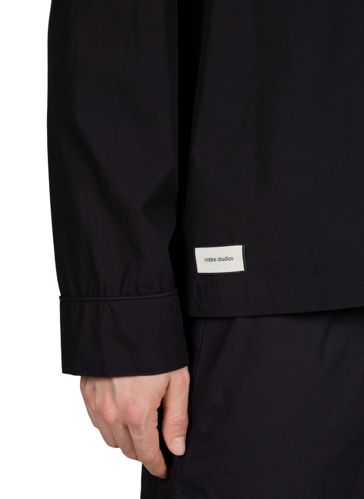 Chemise unie en coton ENTIRE STUDIOS Noir