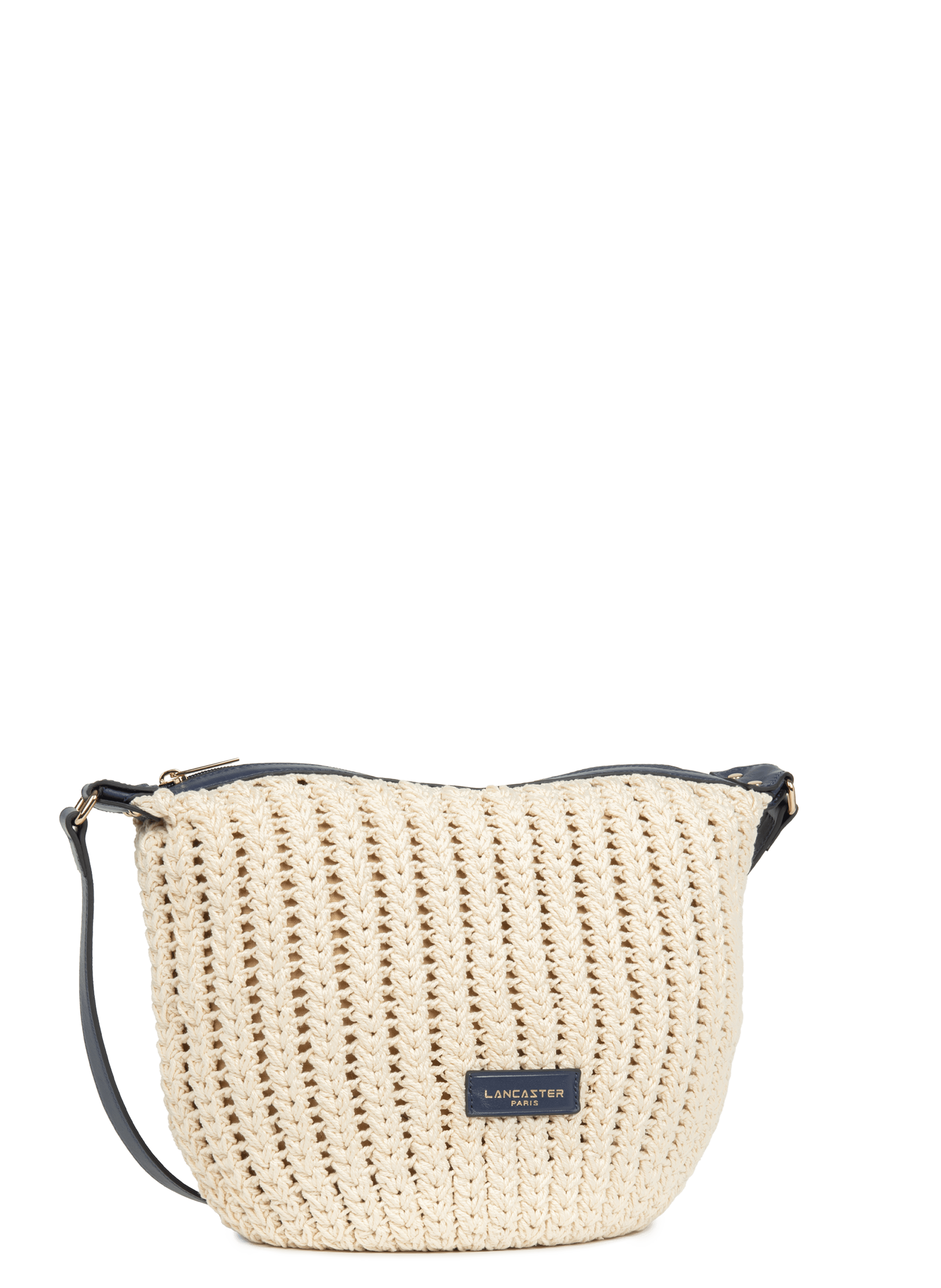 M shoulder bag - tressé coton LANCASTER Blue