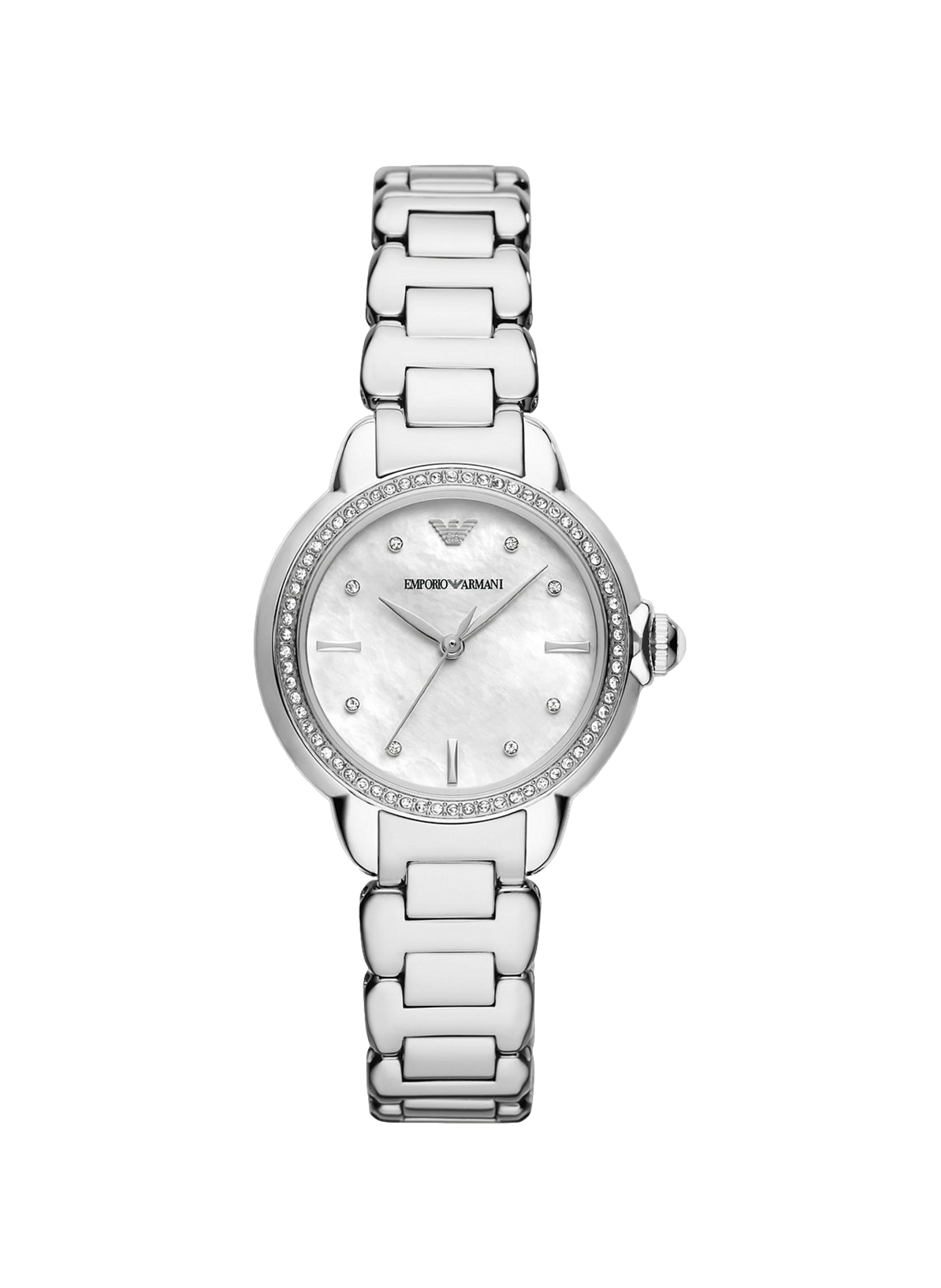 Montre quartz en acier inoxydable ARMANI MONTRES Blanc