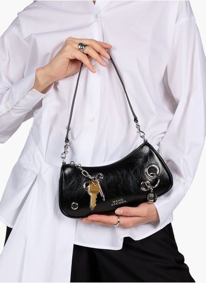 Sac en cuir avec empiècements clés