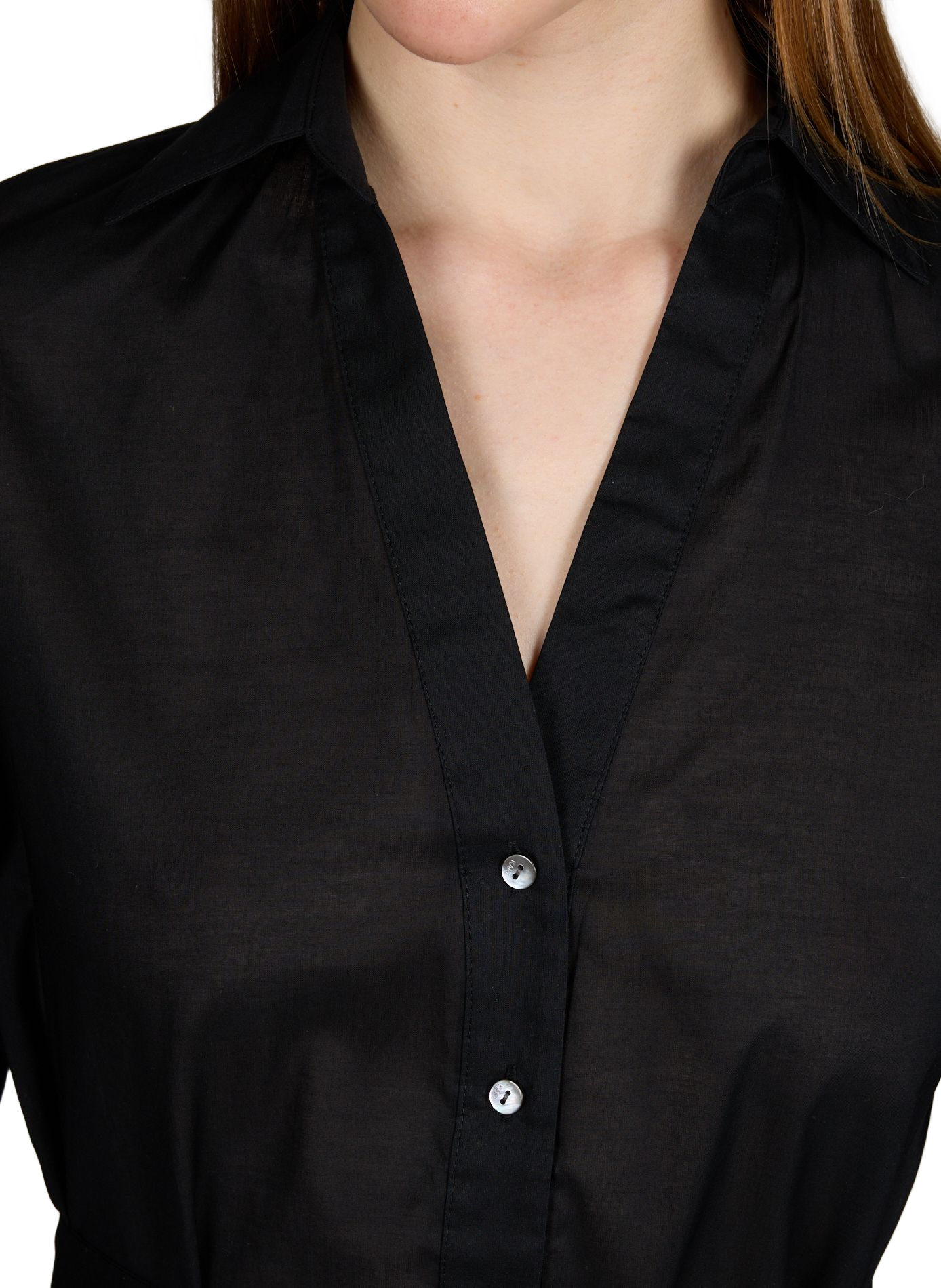 Robe courte avec ceinture en coton KARL LAGERFELD Noir