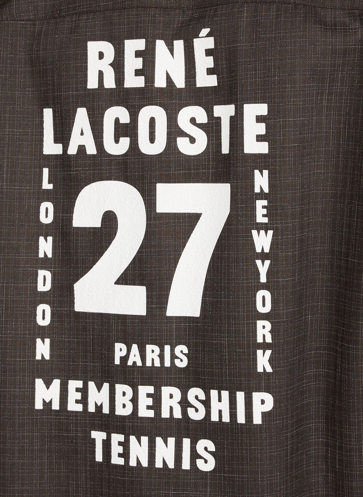 Oversize Nottingham Hemd aus Wolle und Baumwollmischung LACOSTE Braun