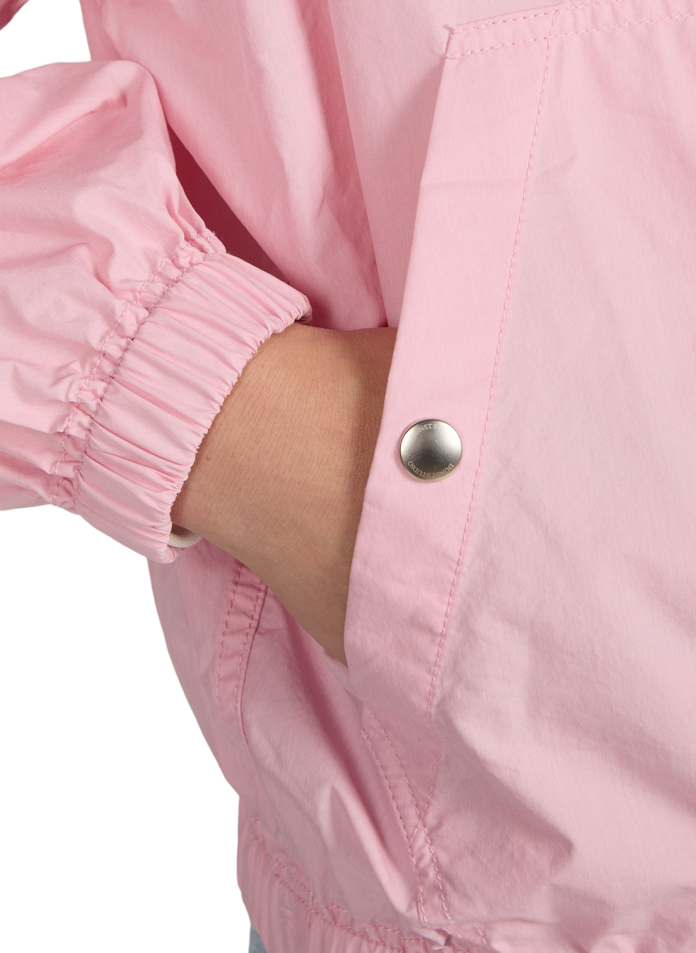 Veste coupe-vent à capuche en coton mélangé DUNST Rose