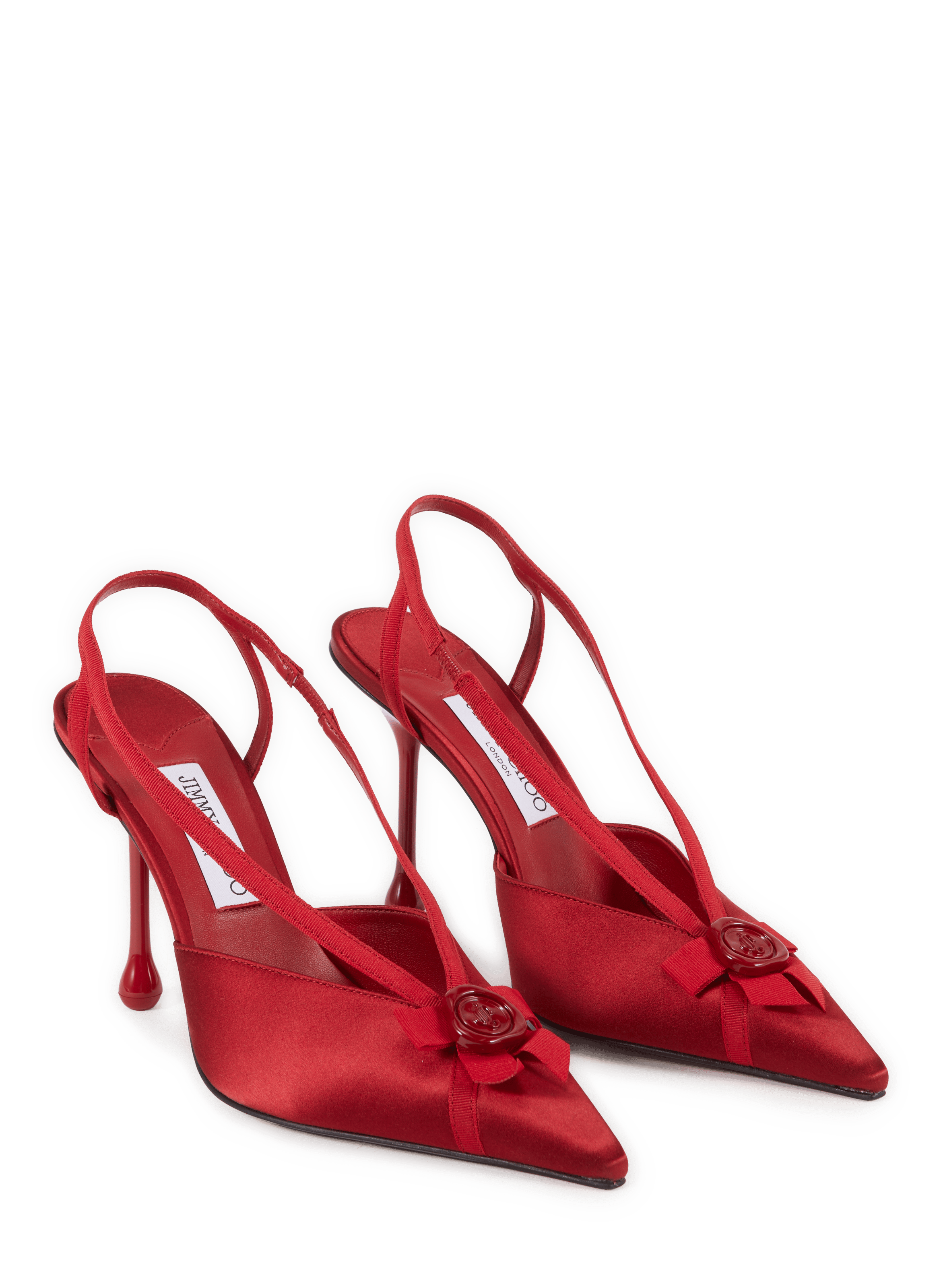 Sling-back Faya 95 dettaglio fiocco JIMMY CHOO Rosso