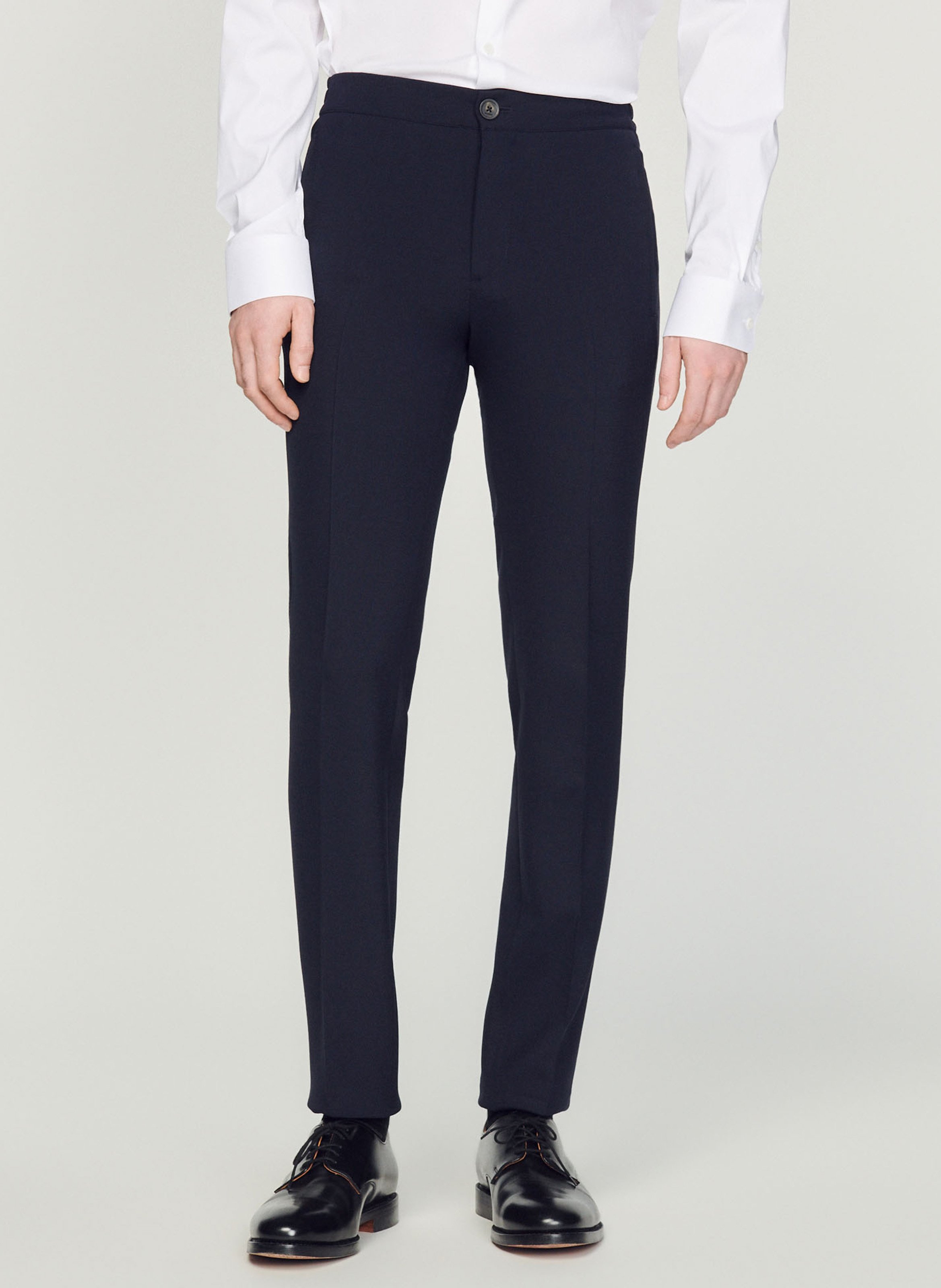 Pantalon droit SANDRO Bleu