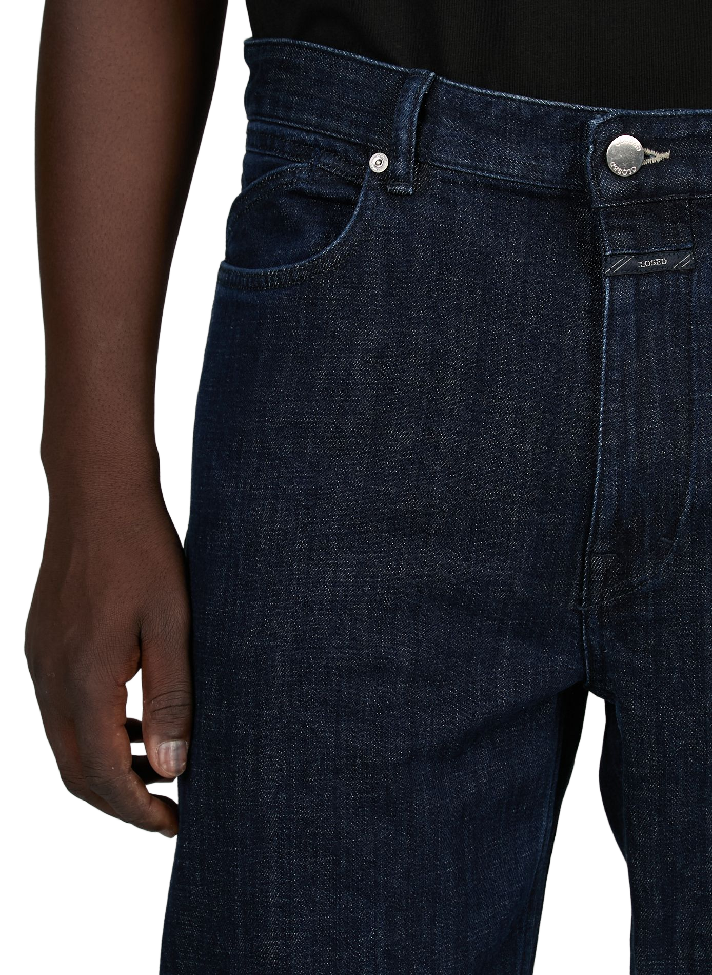 Jeans droit en coton mélangé CLOSED Bleu