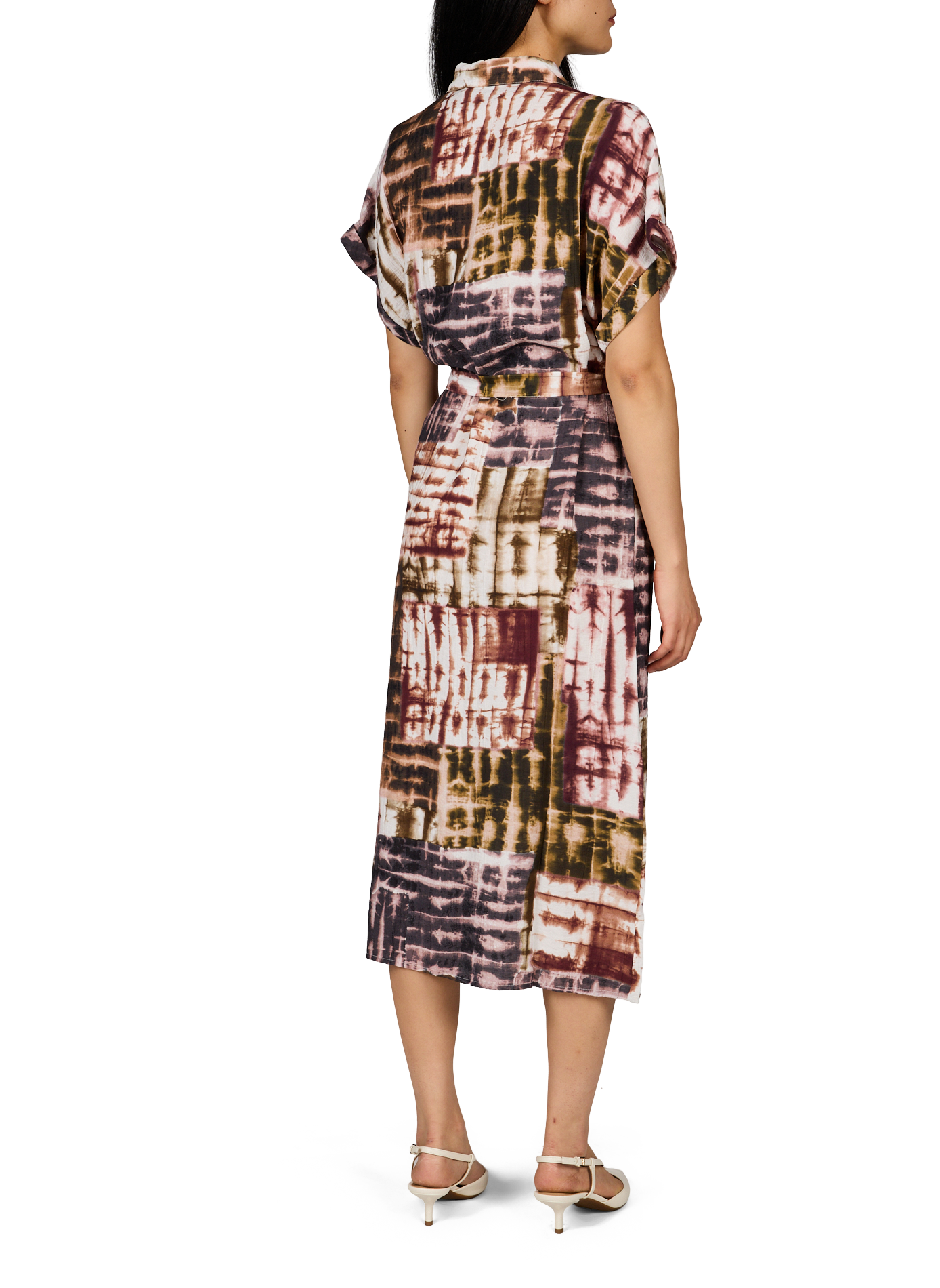Langes bedrucktes langes Kleid VILA Beige