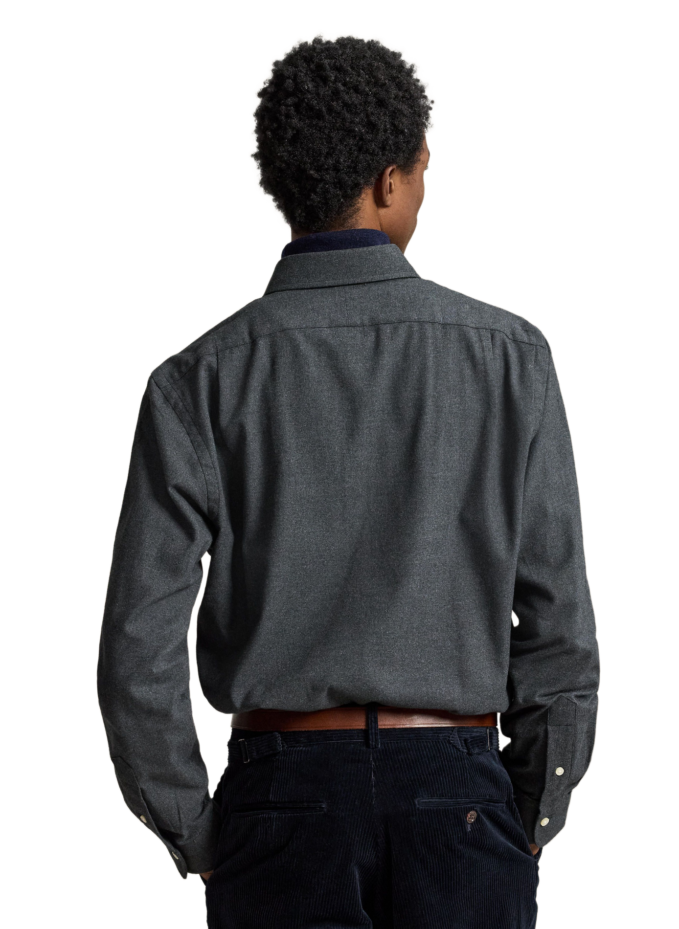Chemise droite en coton mélangé POLO RALPH LAUREN Gris