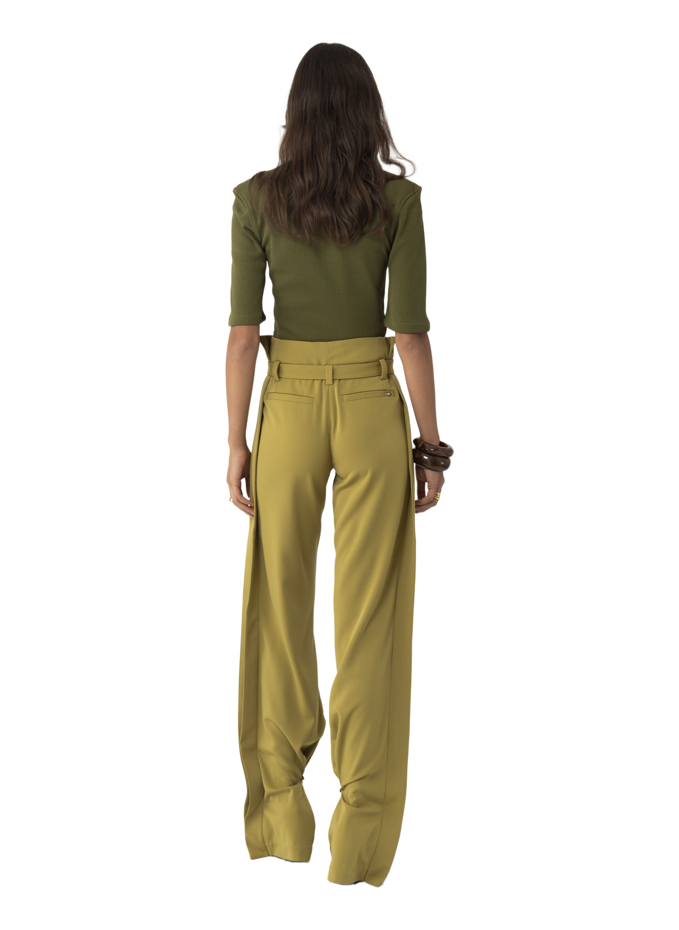 Tee-shirt col rond en coton ARAKII Khaki