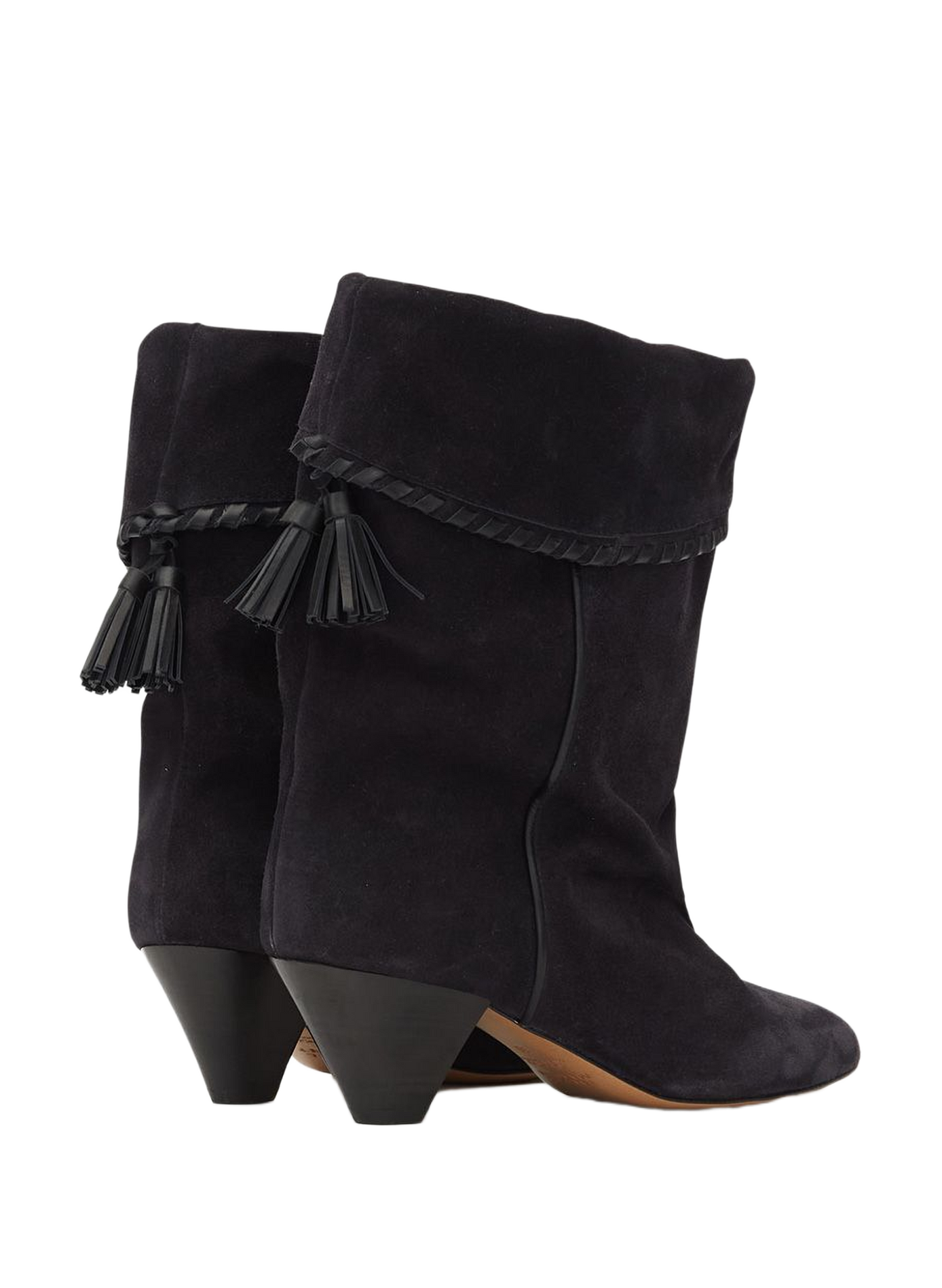 Draped Dalby boots in suede veal leather ISABEL MARANT Black