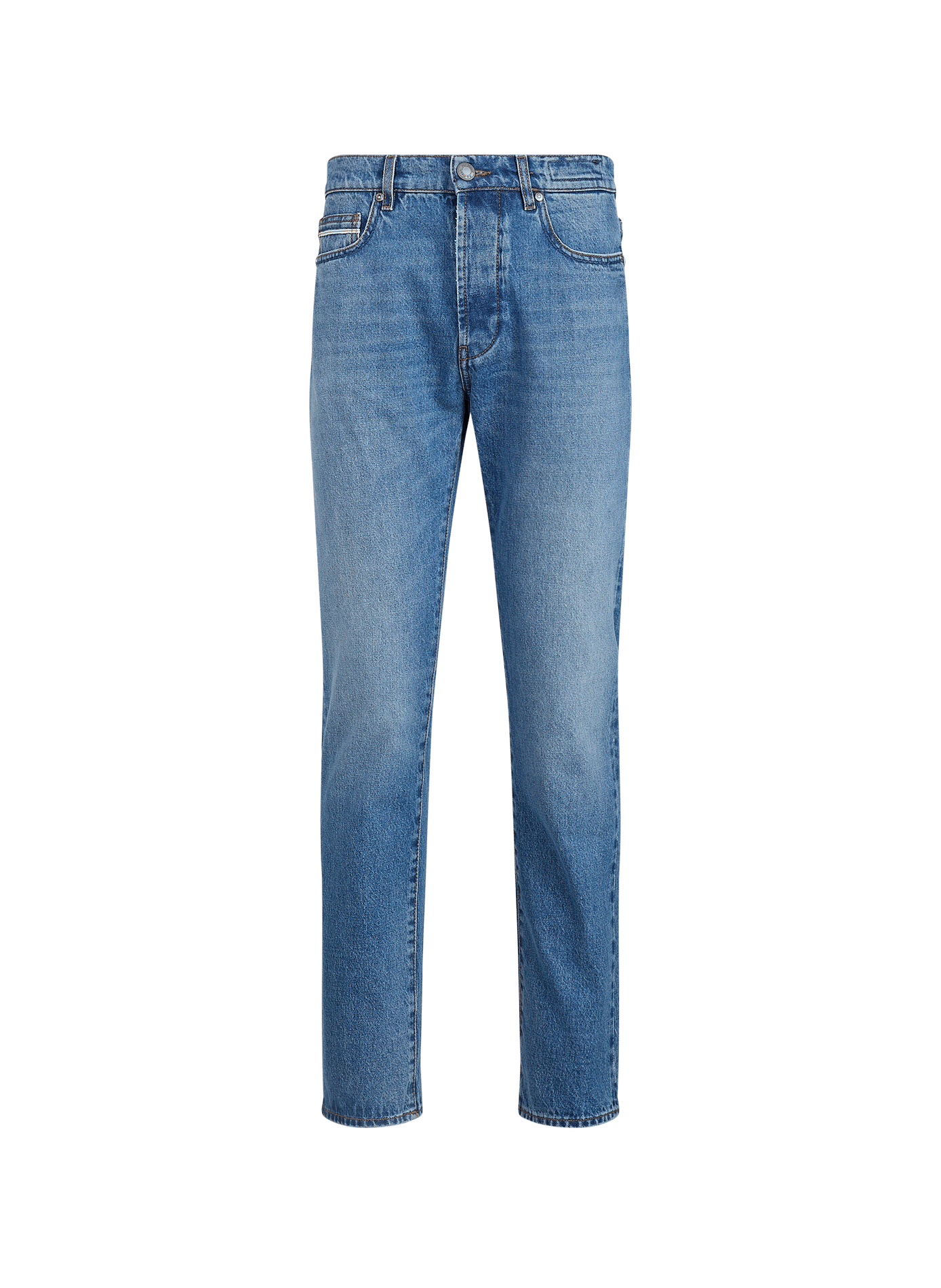 Jeans droit en coton RE HASH Bleu