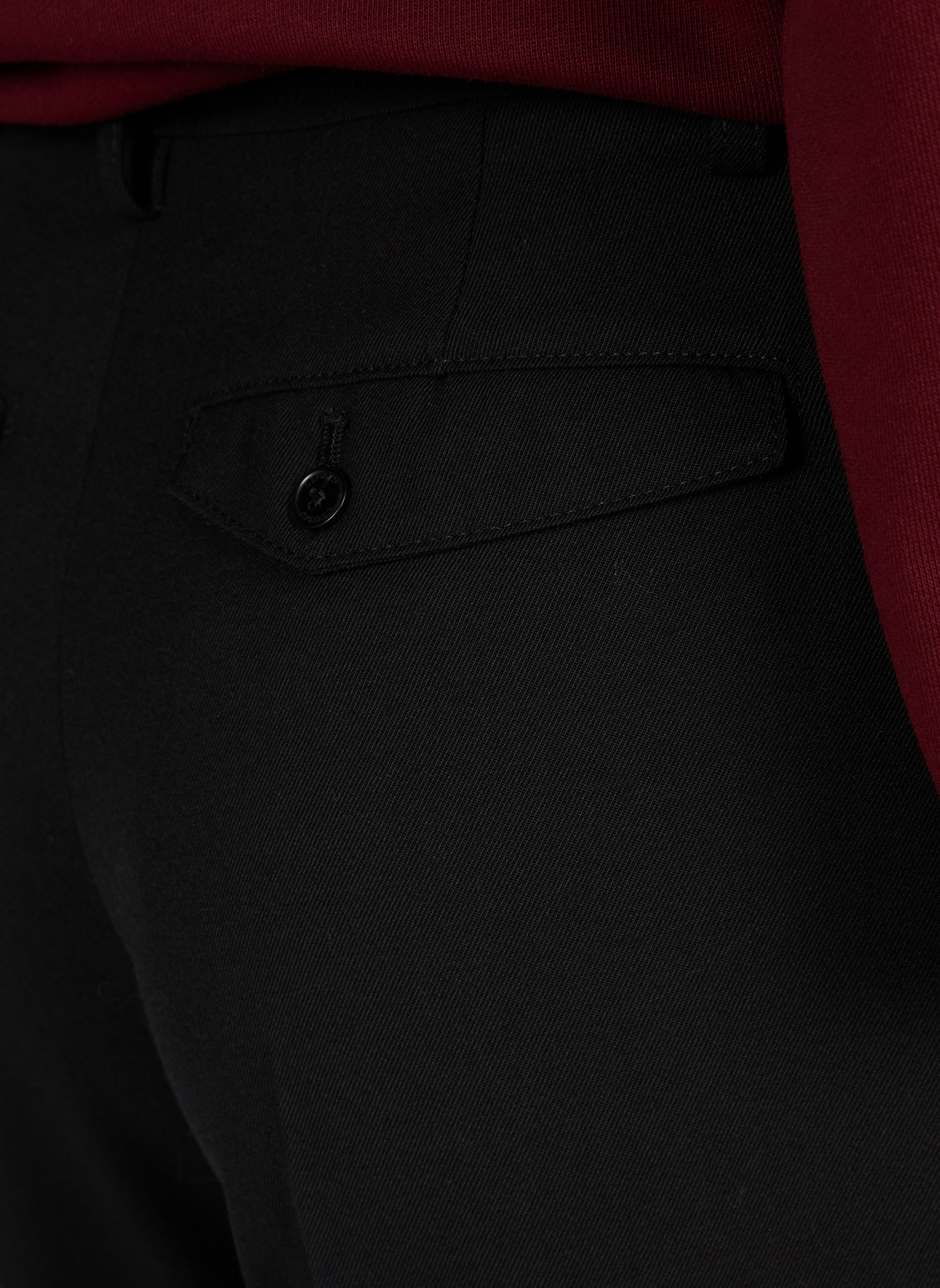 Straight pants with contrasting stripes CLOSED Black