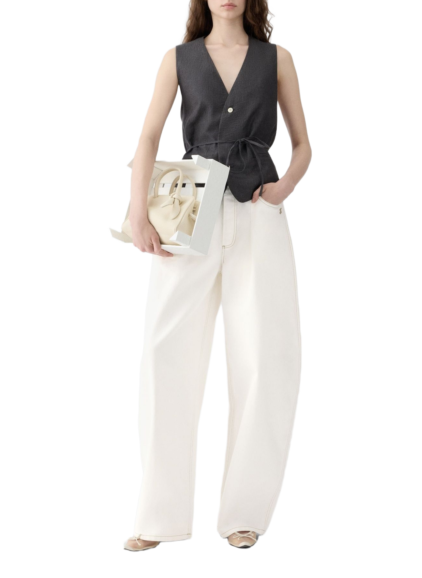 Le de-Nîmes Ovalo en coton JACQUEMUS Blanc