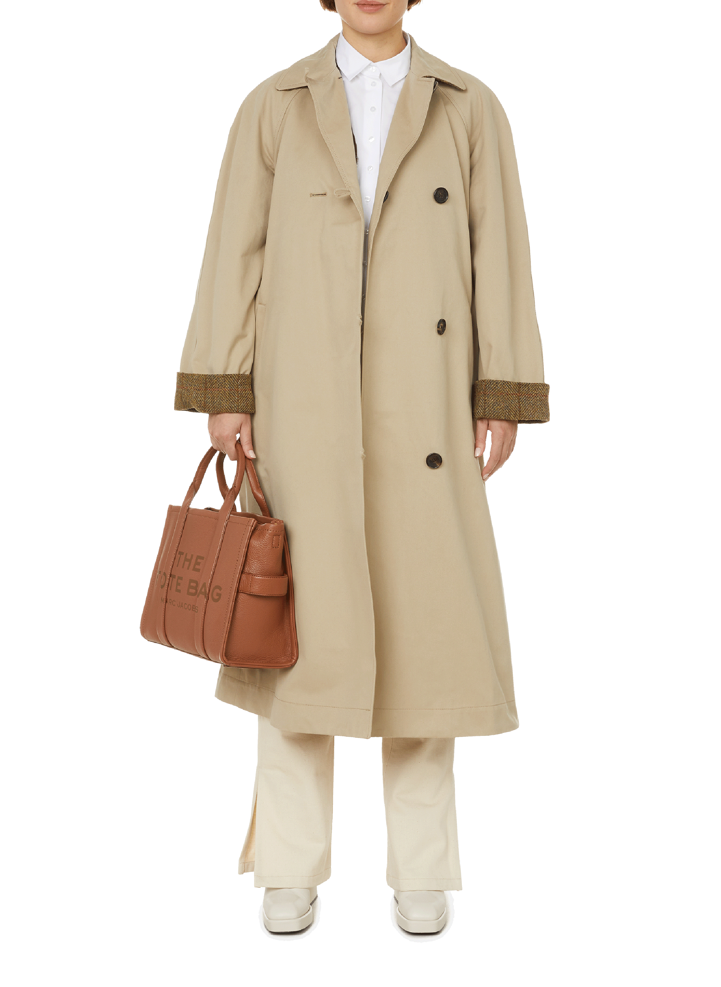 The Tote small leather tote bag MARC JACOBS Brown