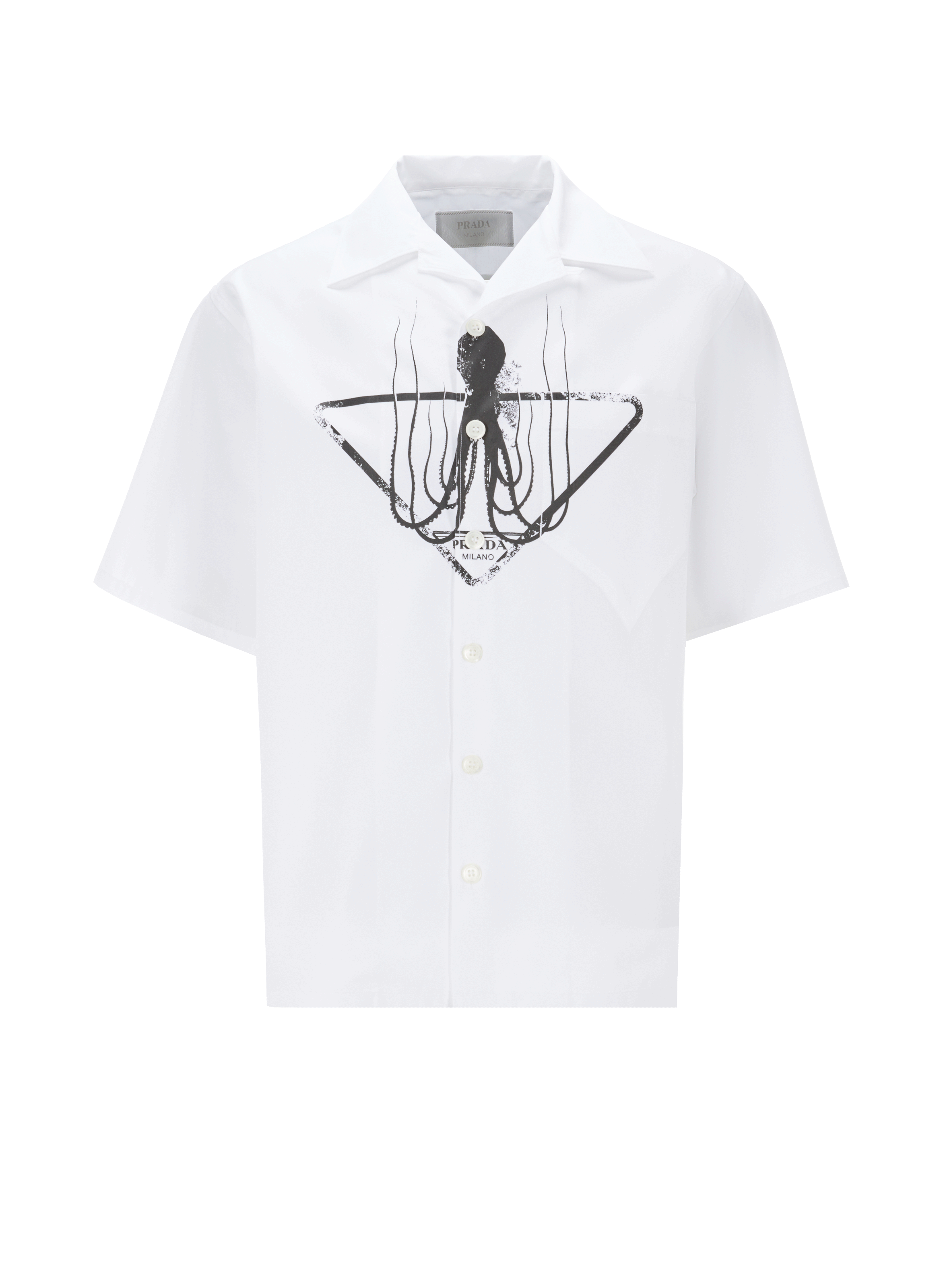 Chemise manches courtes en popeline de coton