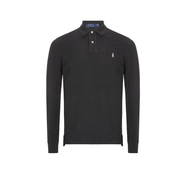 Polo manches longues en coton