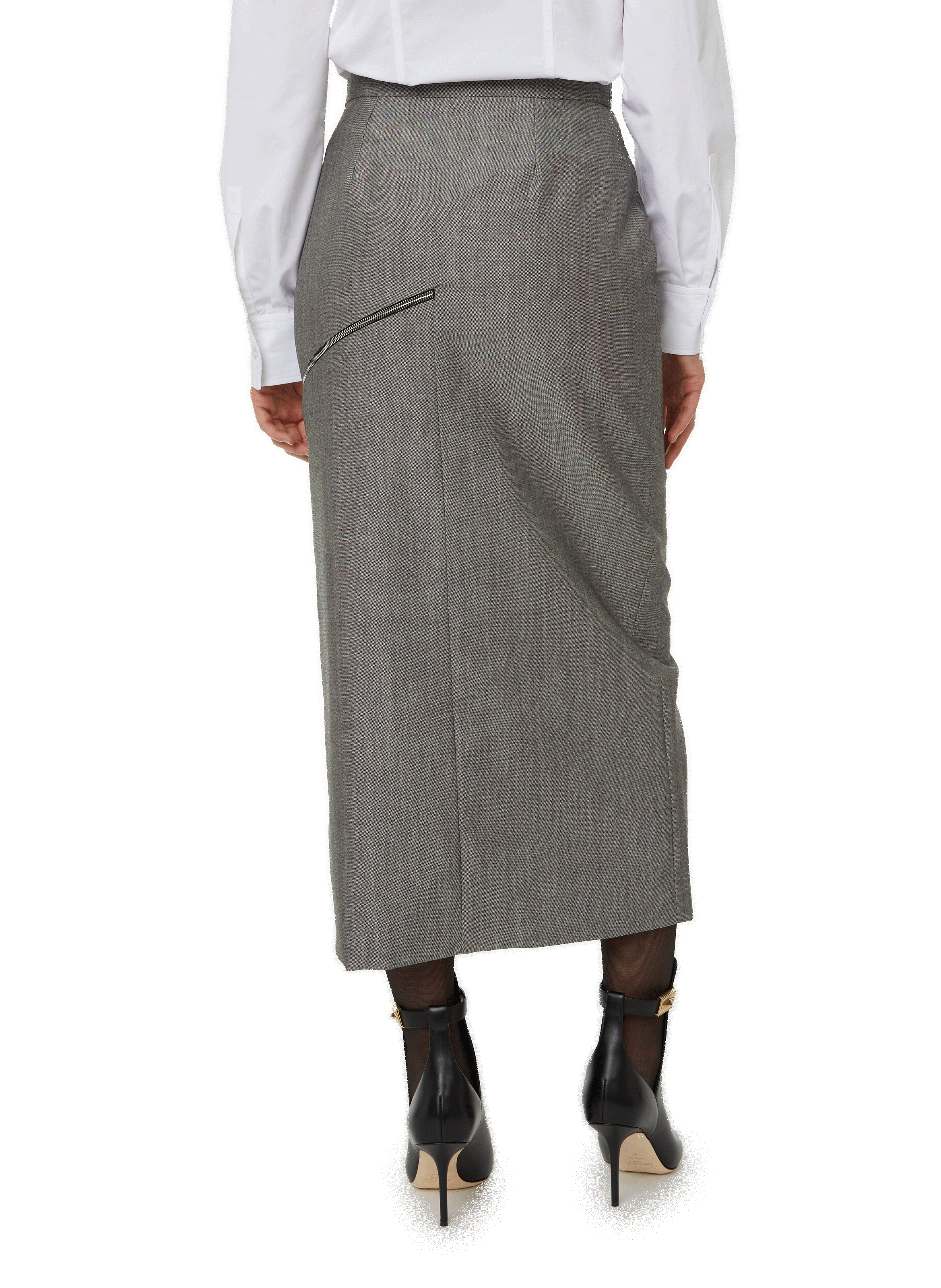 Jupe Crayon fendue zippée ALEXANDER MCQUEEN Multicolore