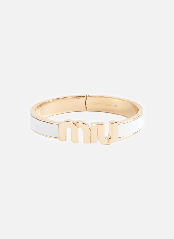 Enamelled metal bracelet White by MIU MIU MIU MIU Enamelled metal bracelet White