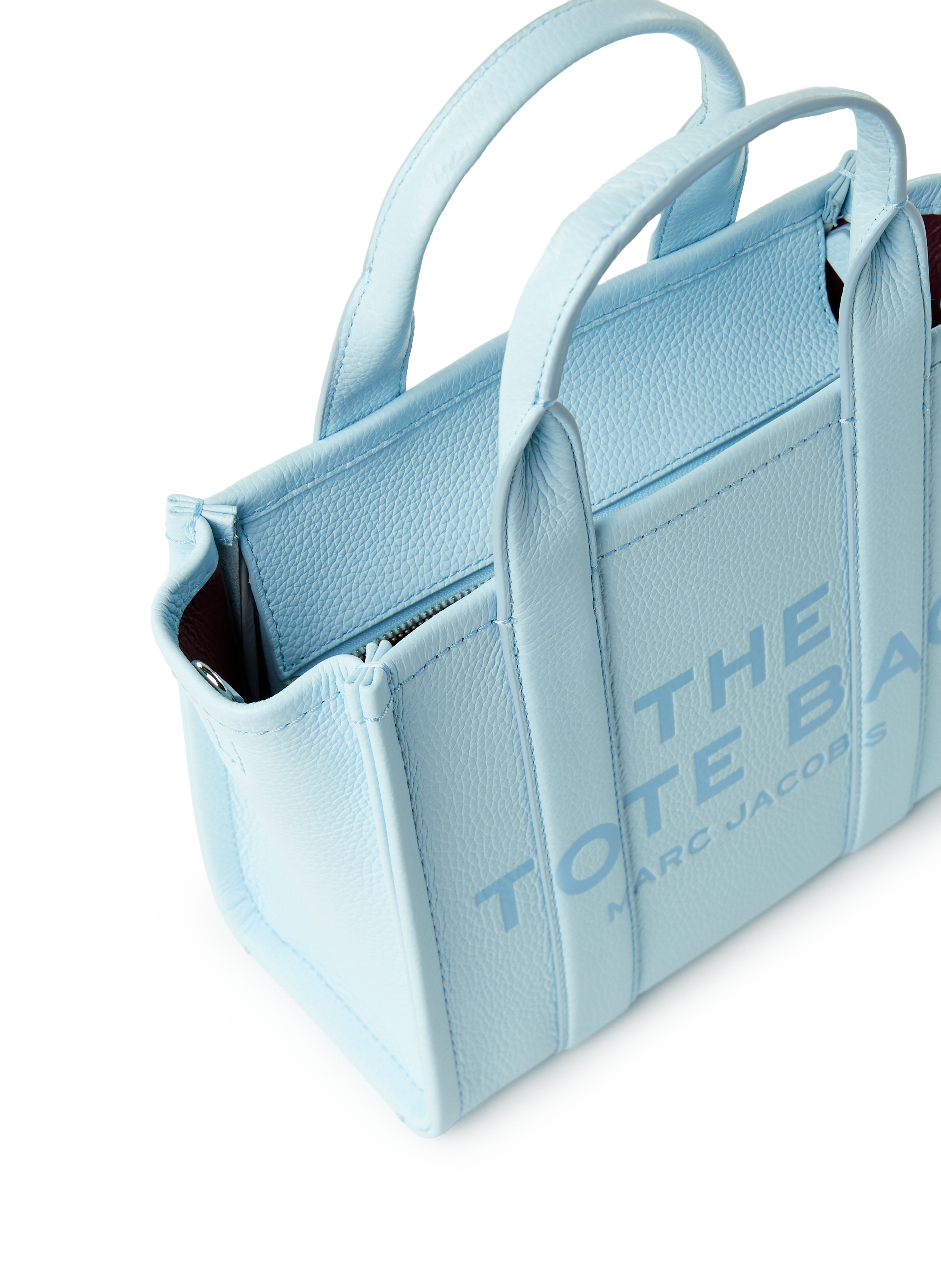 The Leather Mini Tote Bag MARC JACOBS Blue