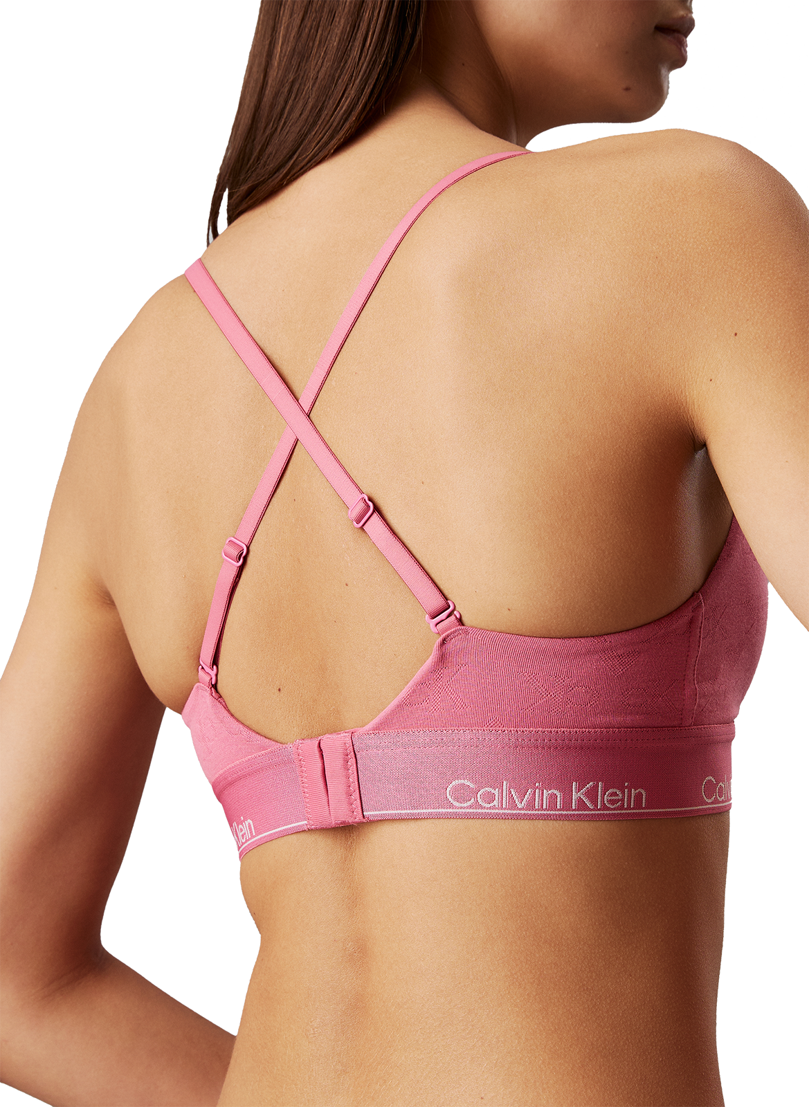 Soutien-gorge à jacquard texturé logo CALVIN KLEIN Rose