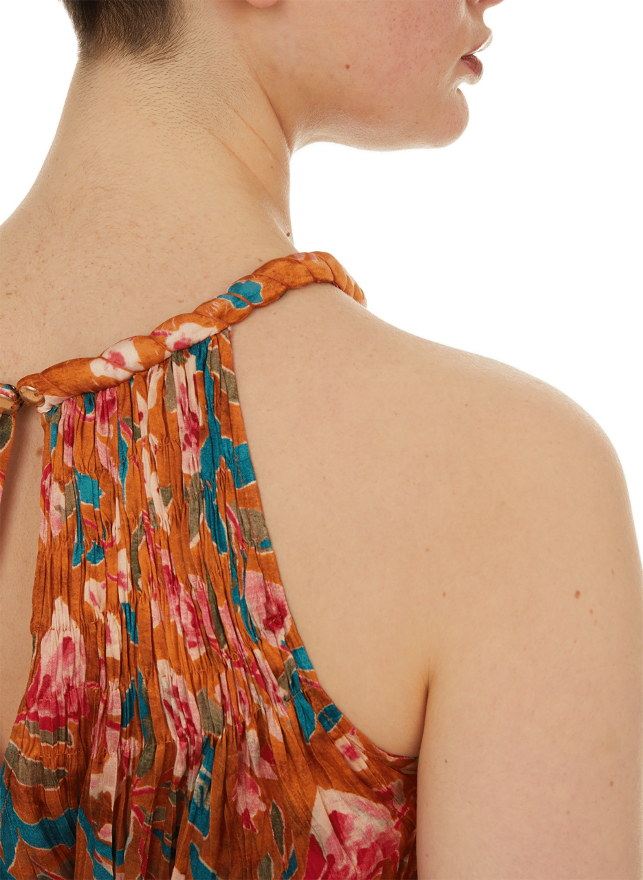 Robe longue plissé à fleurs  LOUISE MISHA Multicolore