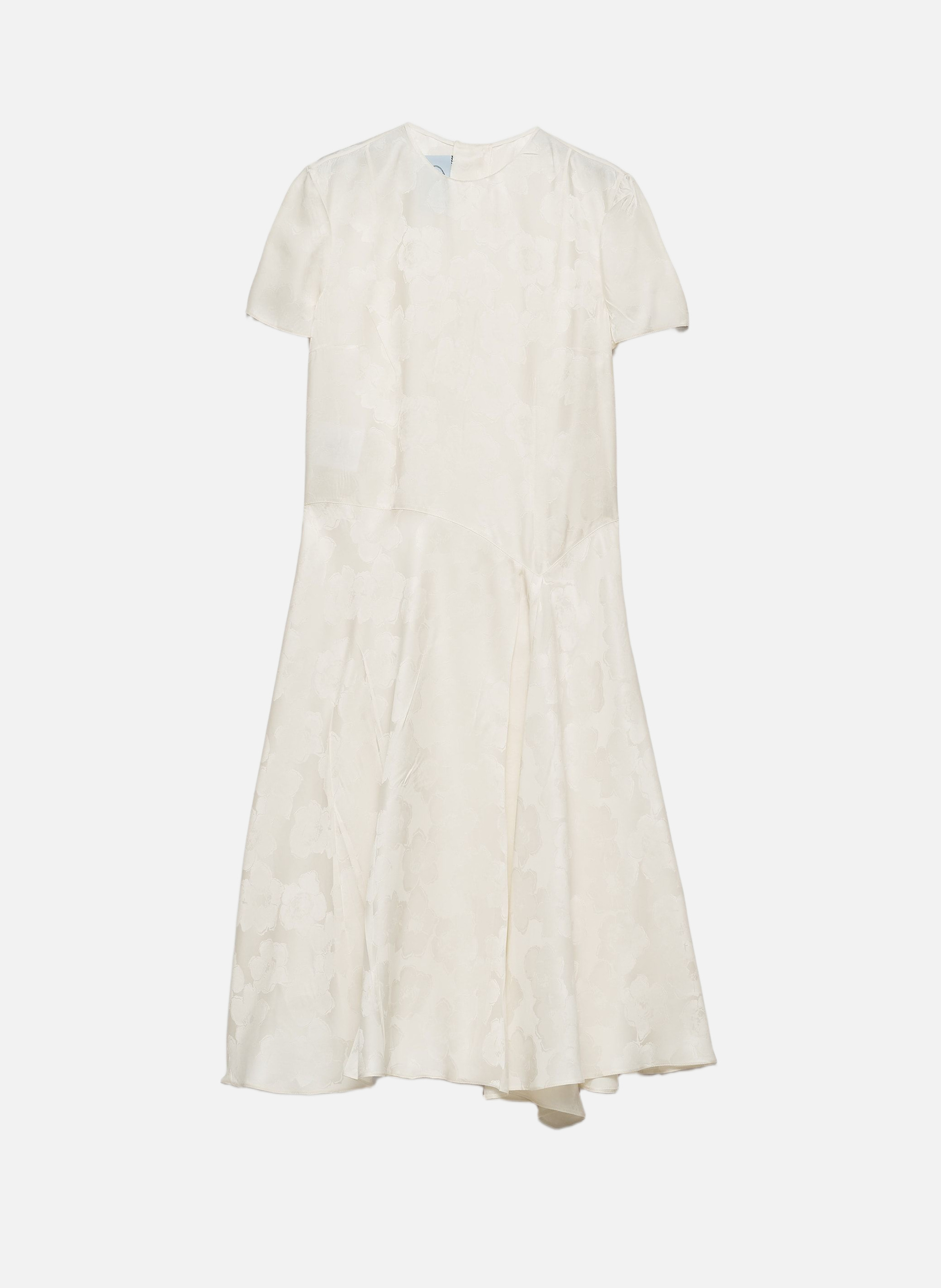 Robe en jacquard floral PRADA Beige