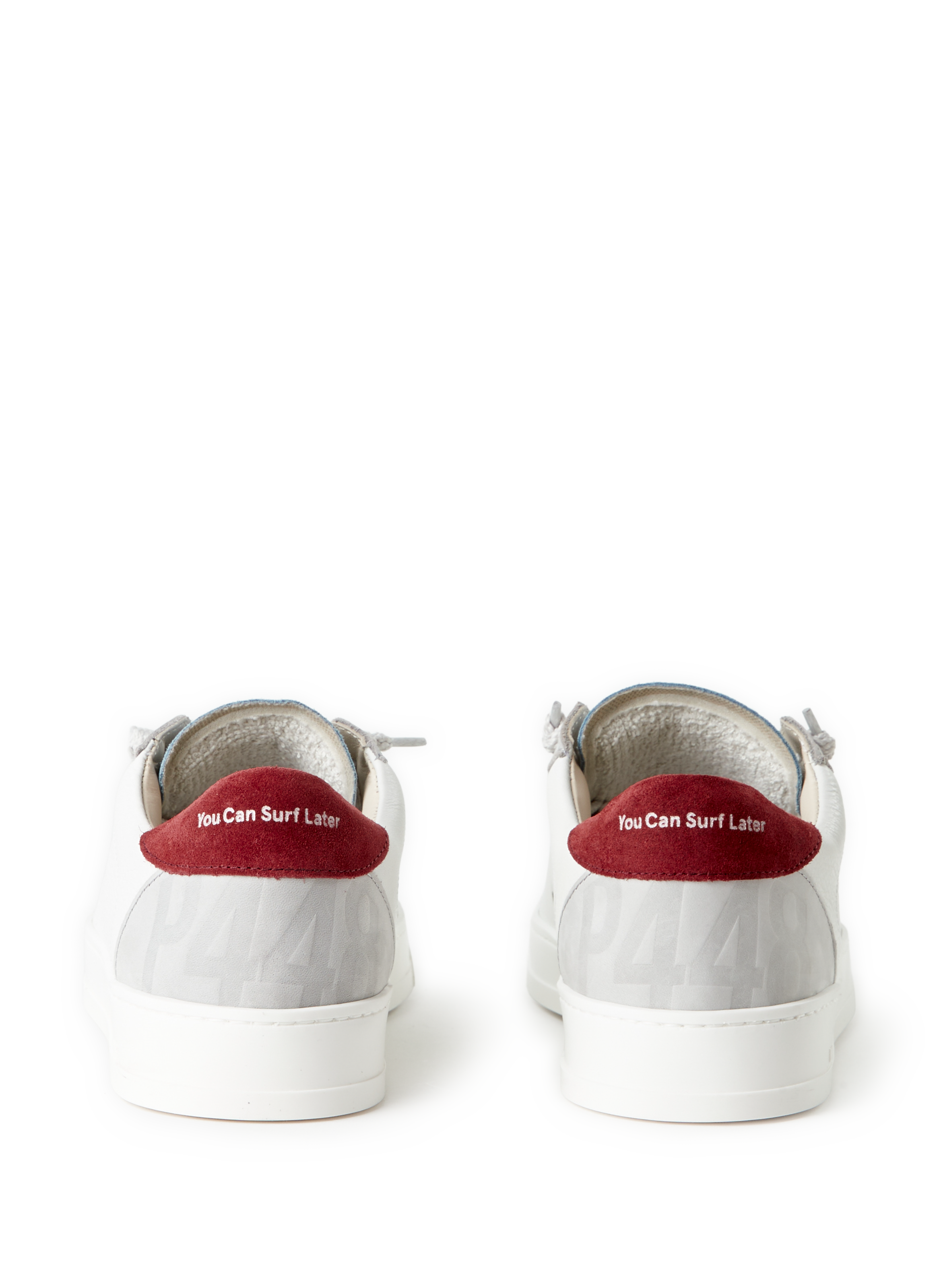 Bi-material sneakers P448 White