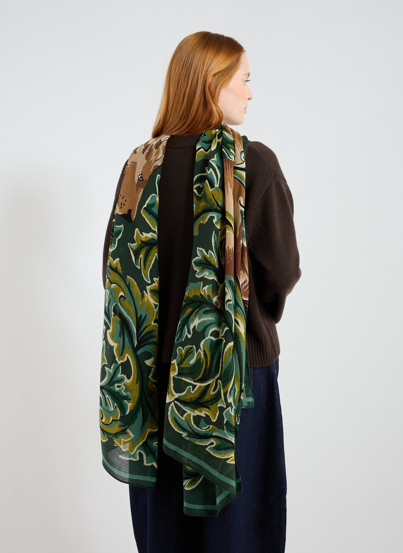 Echarpe imprimé en laine INOUITOOSH Multicolore