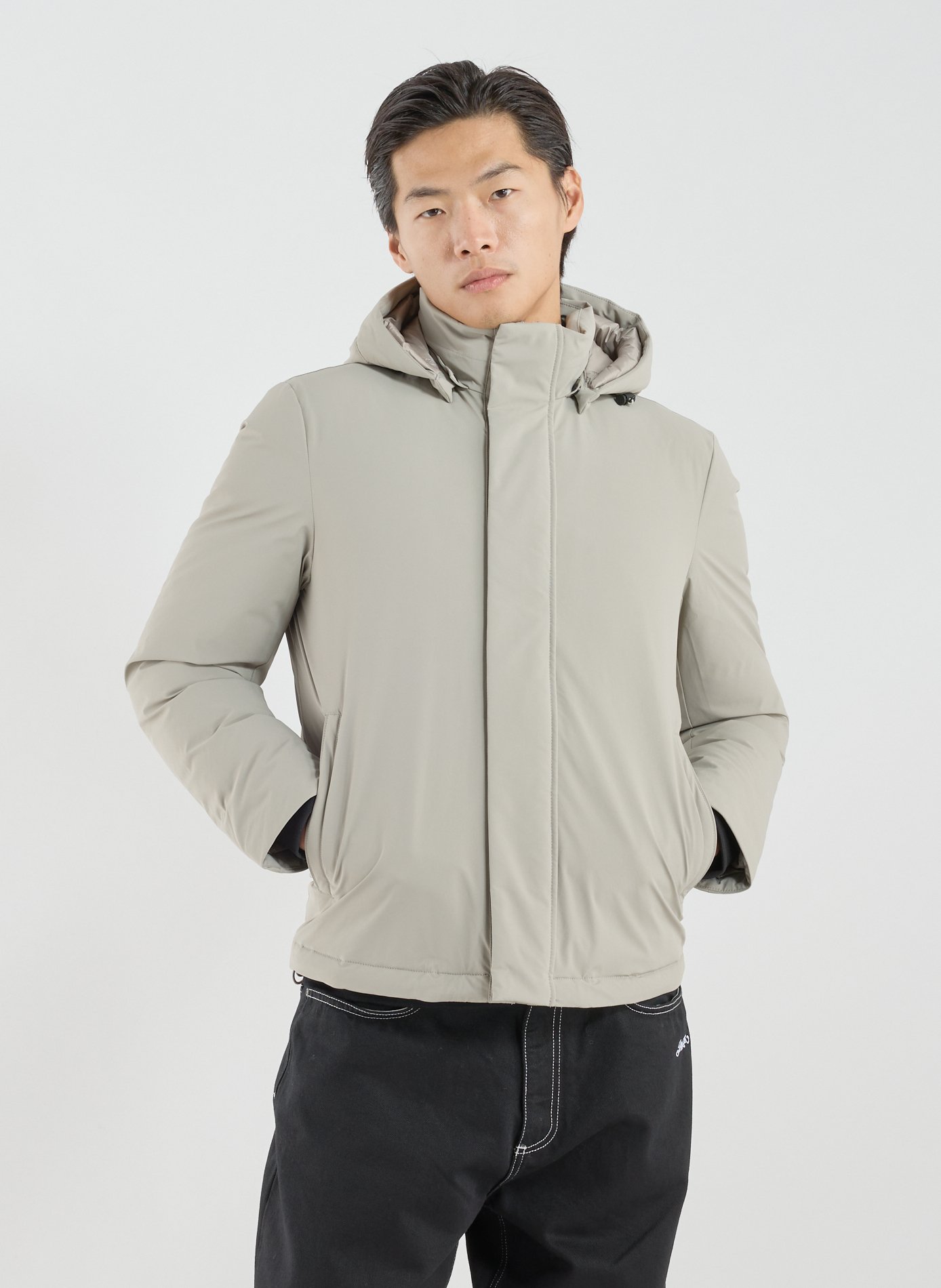 WOOLRICH Blouson à capuche amovible Beige
