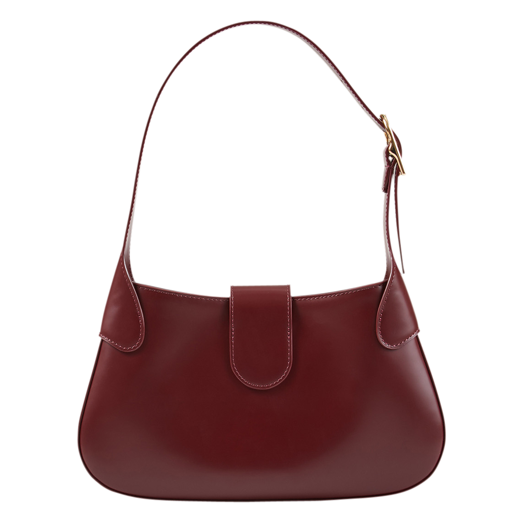 Sac en cuir lisse janet SANDRO Rouge
