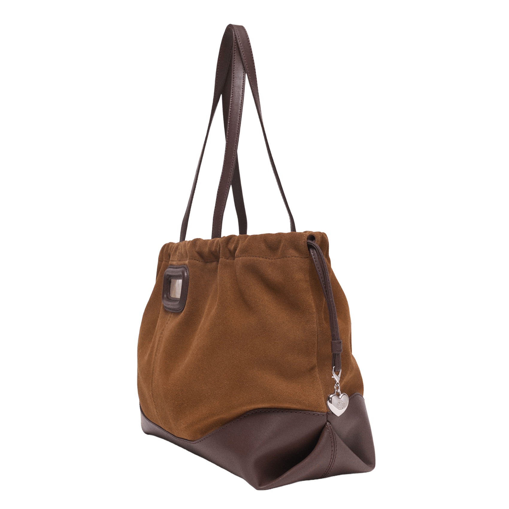 Sac cabas bi matière en cuir miss m MAJE Marron