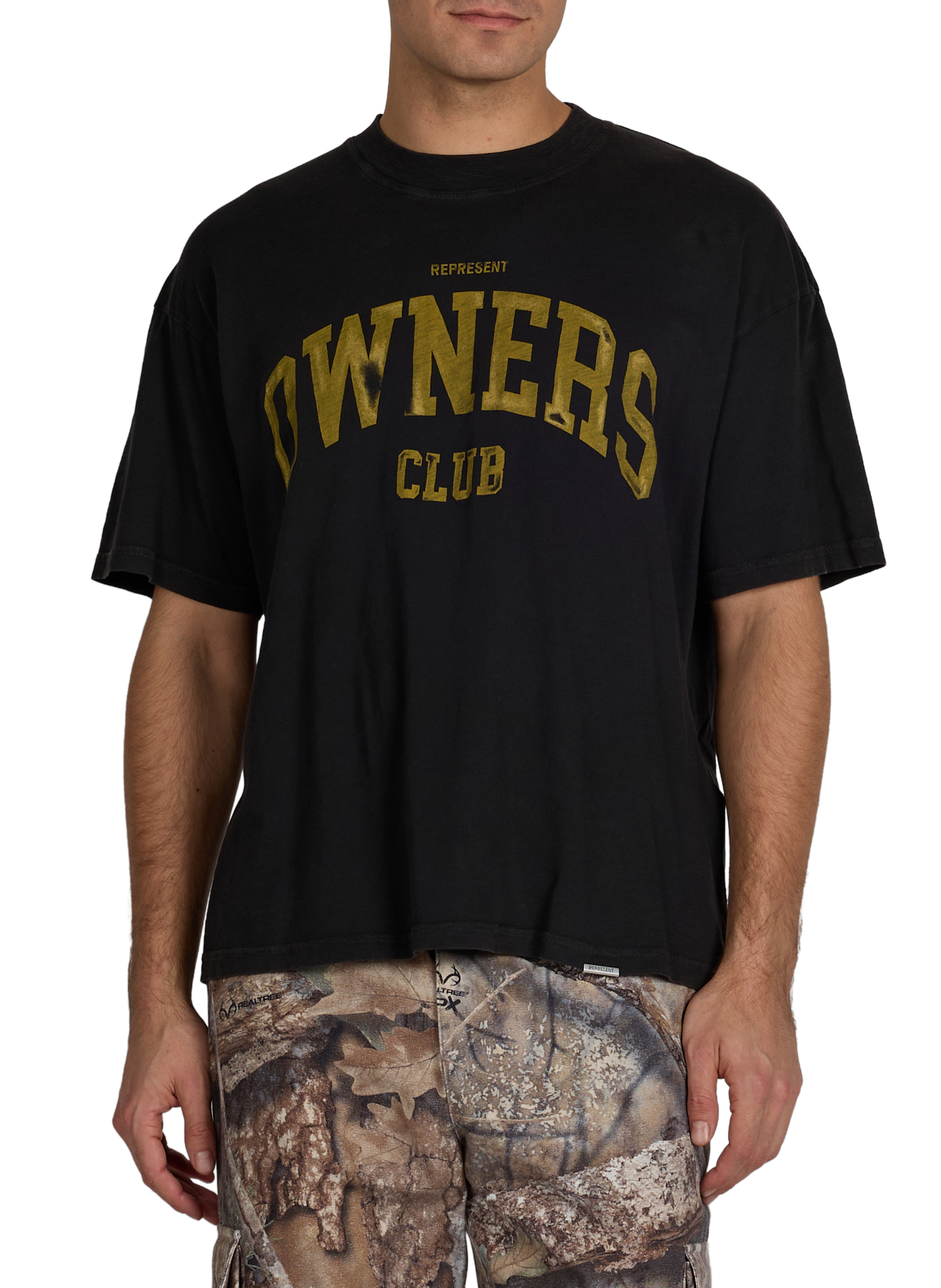 Cotton round-neck T-shirt REPRESENT Black