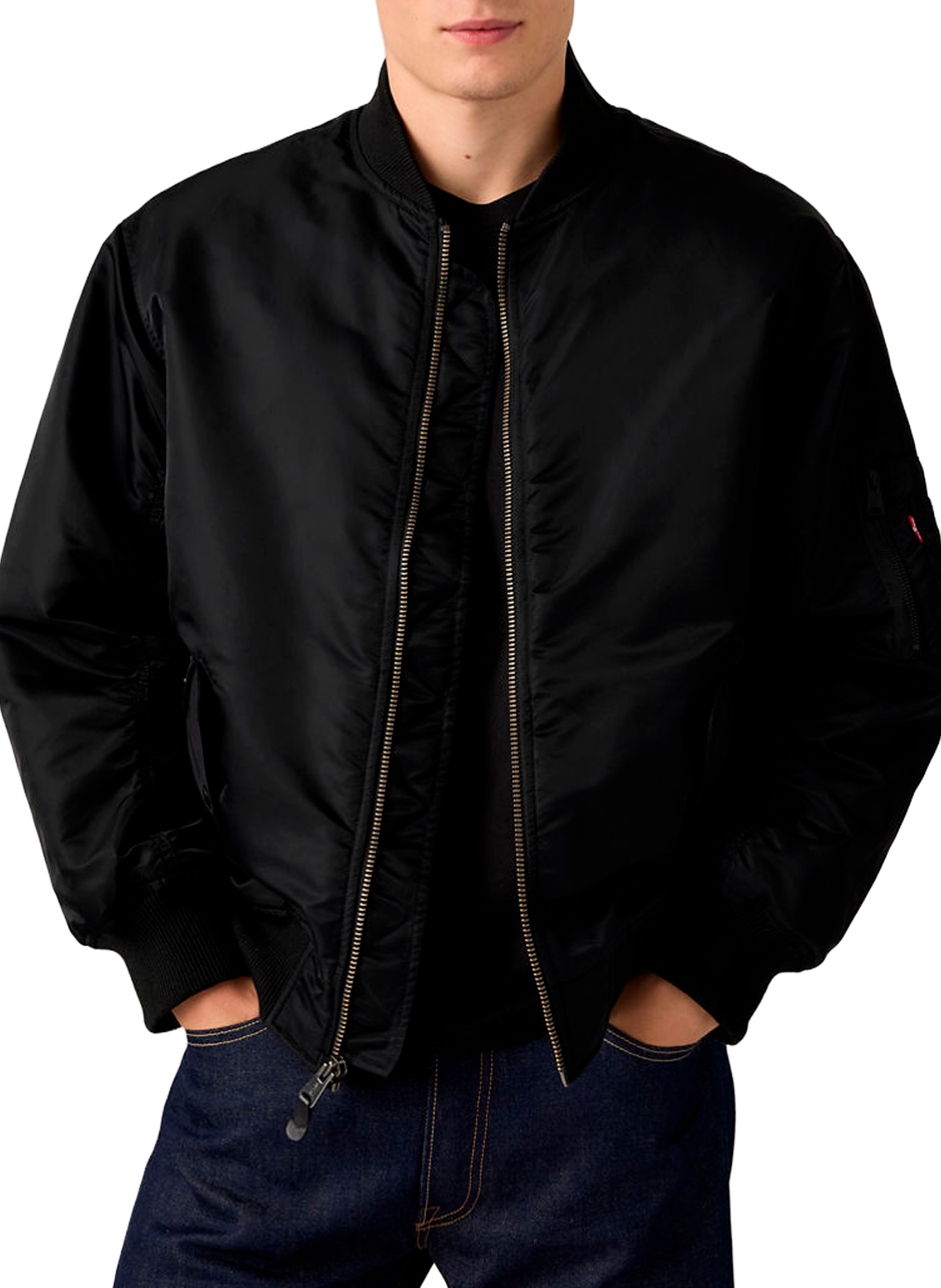 Bomber jacket with high collar LEVI'S Black