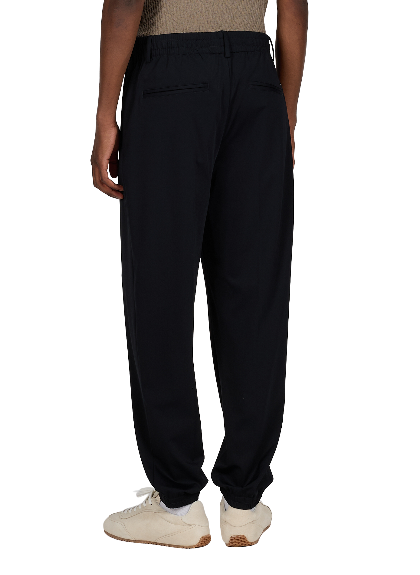 Pantalon ample uni EMPORIO ARMANI Bleu