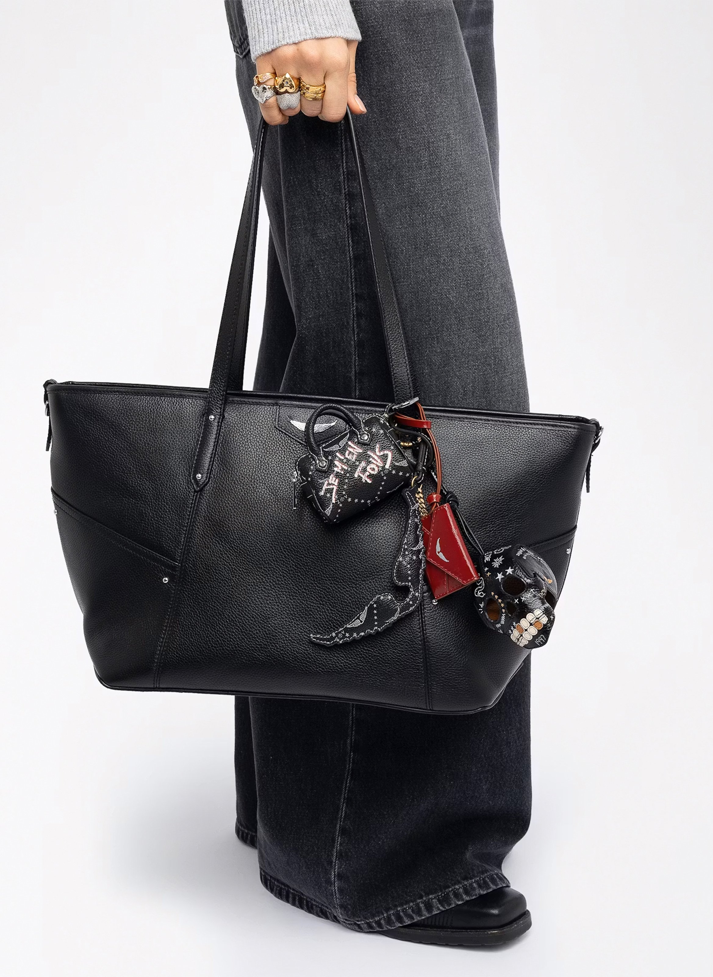 Porte-clés en cuir love ZADIG&VOLTAIRE Rouge