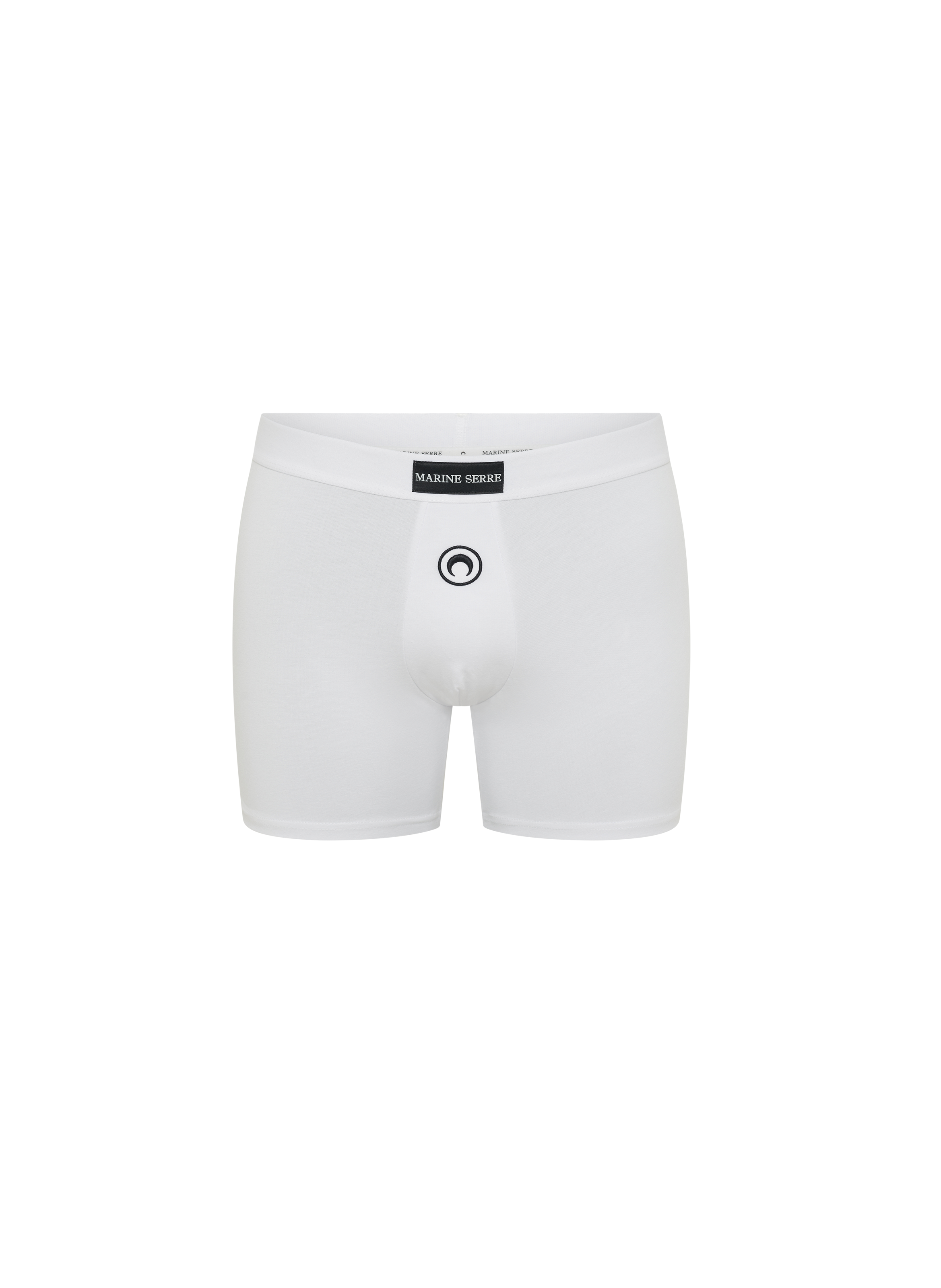 Moon logo stretched jersey boxer short MARINE SERRE White