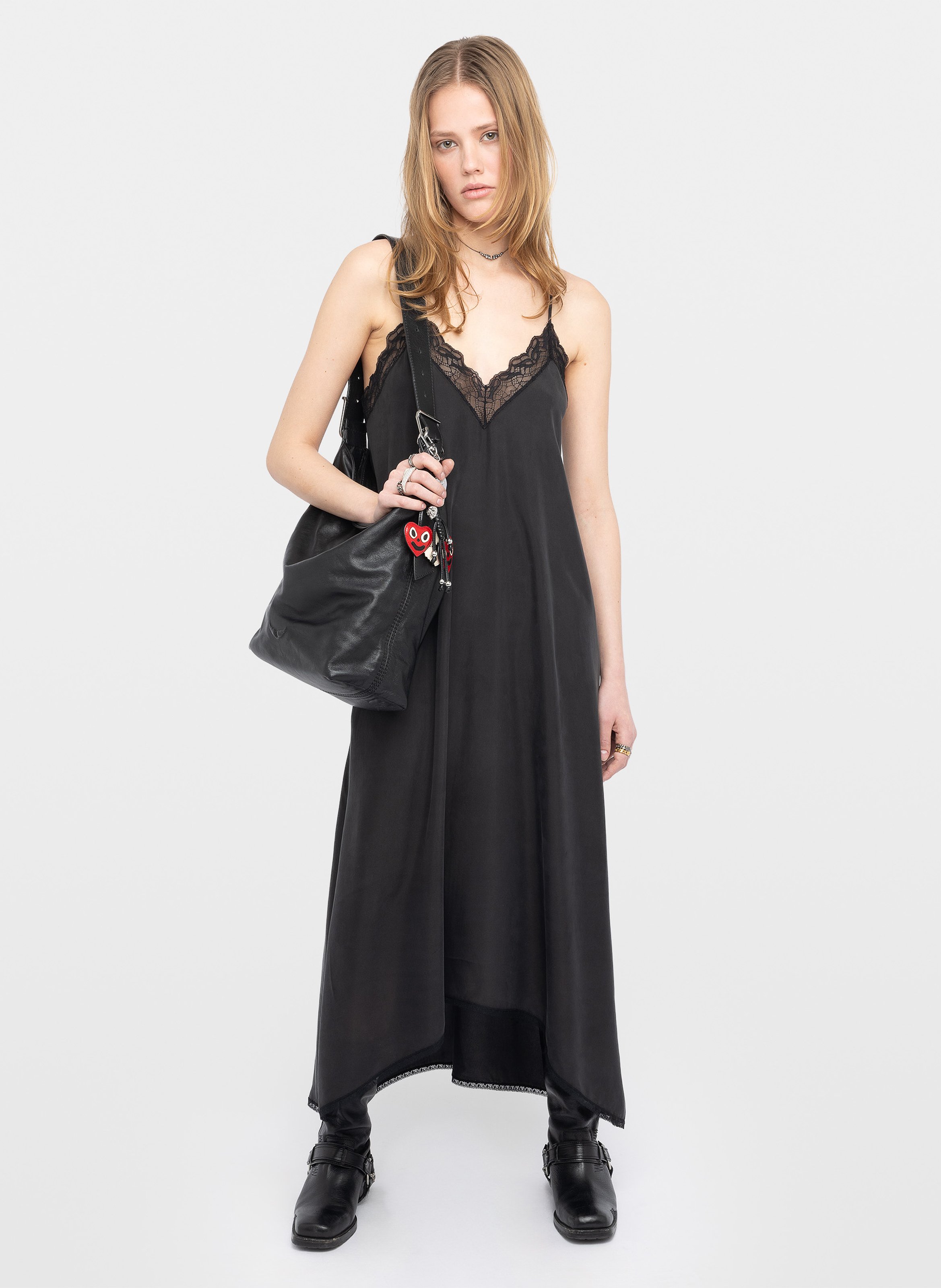 Robe longue en soie risty ZADIG&VOLTAIRE Noir