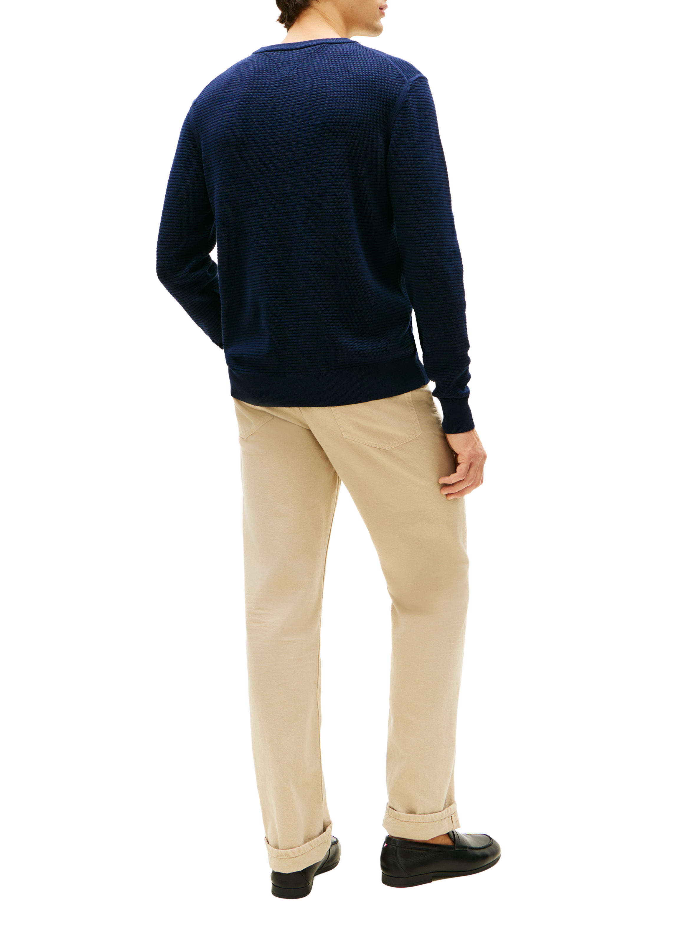 Ribbed cotton jumper TOMMY HILFIGER Blue