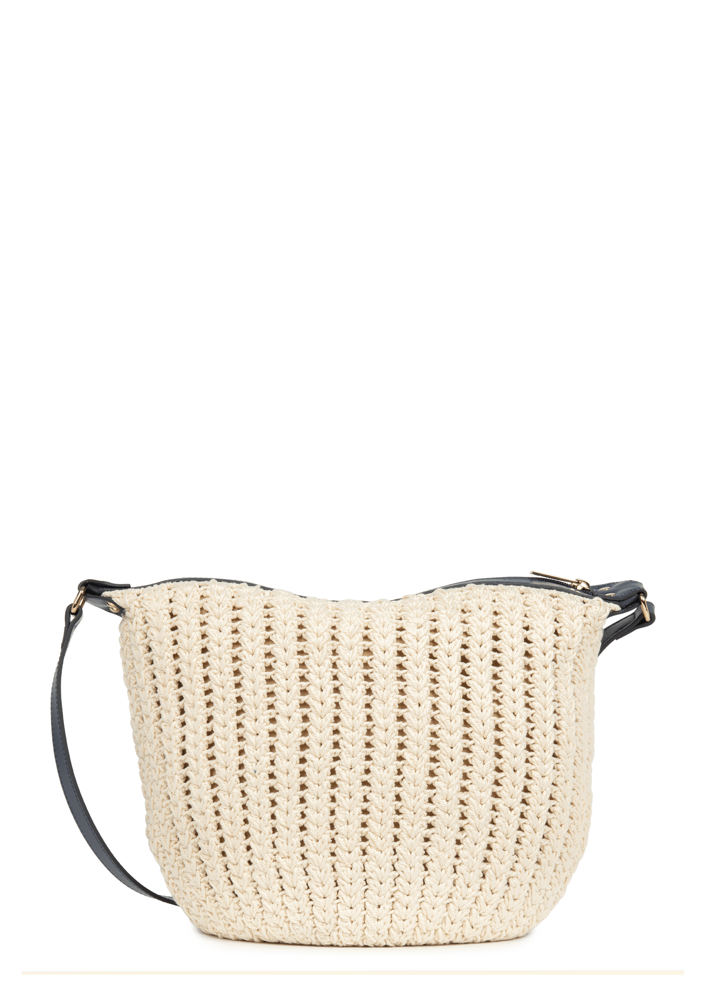 M shoulder bag - tressé coton LANCASTER Blue