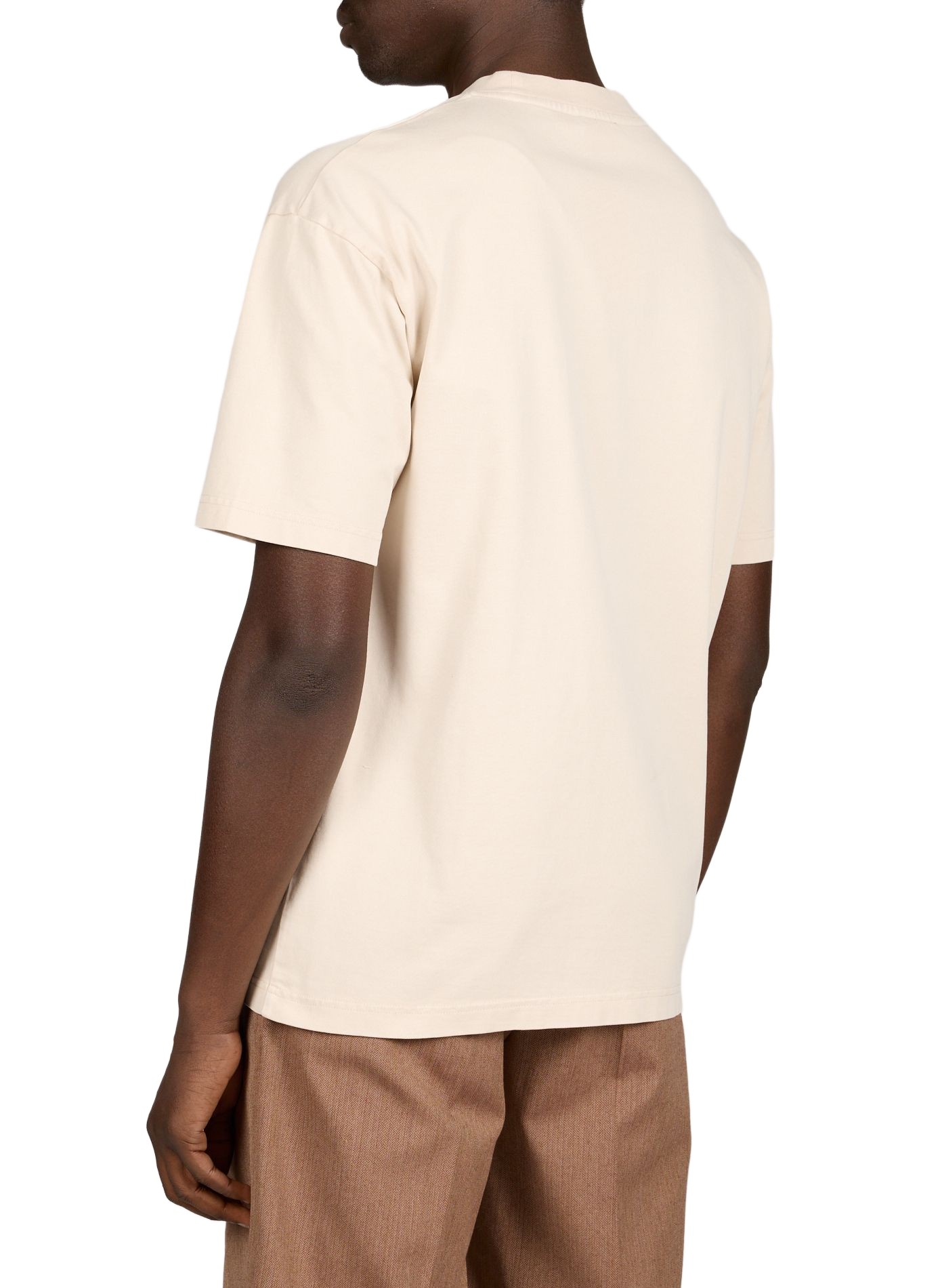 T-shirt broderie Drôle en coton DROLE DE MONSIEUR Beige