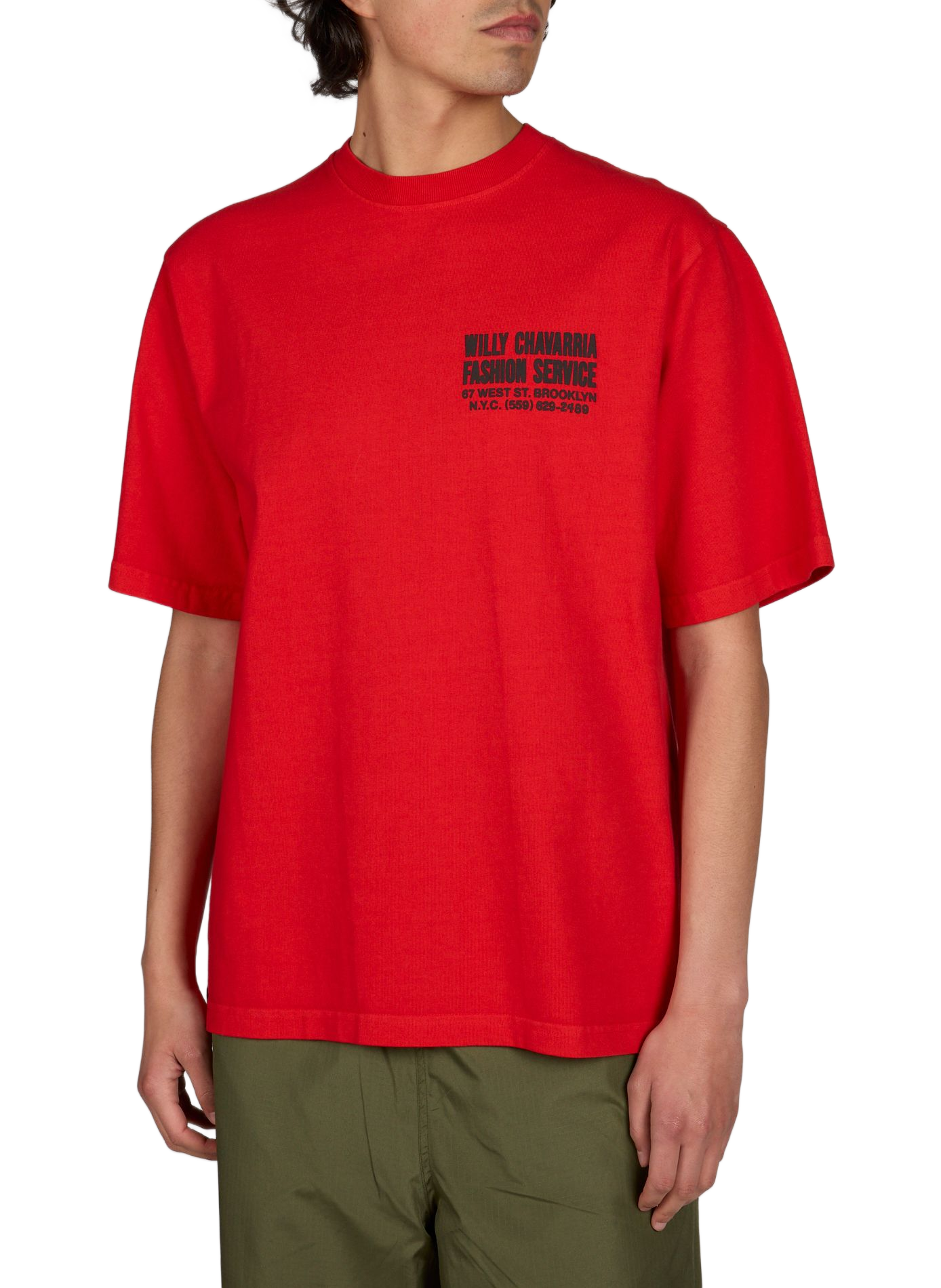 Printed cotton T-shirt WILLY CHAVARRIA Red