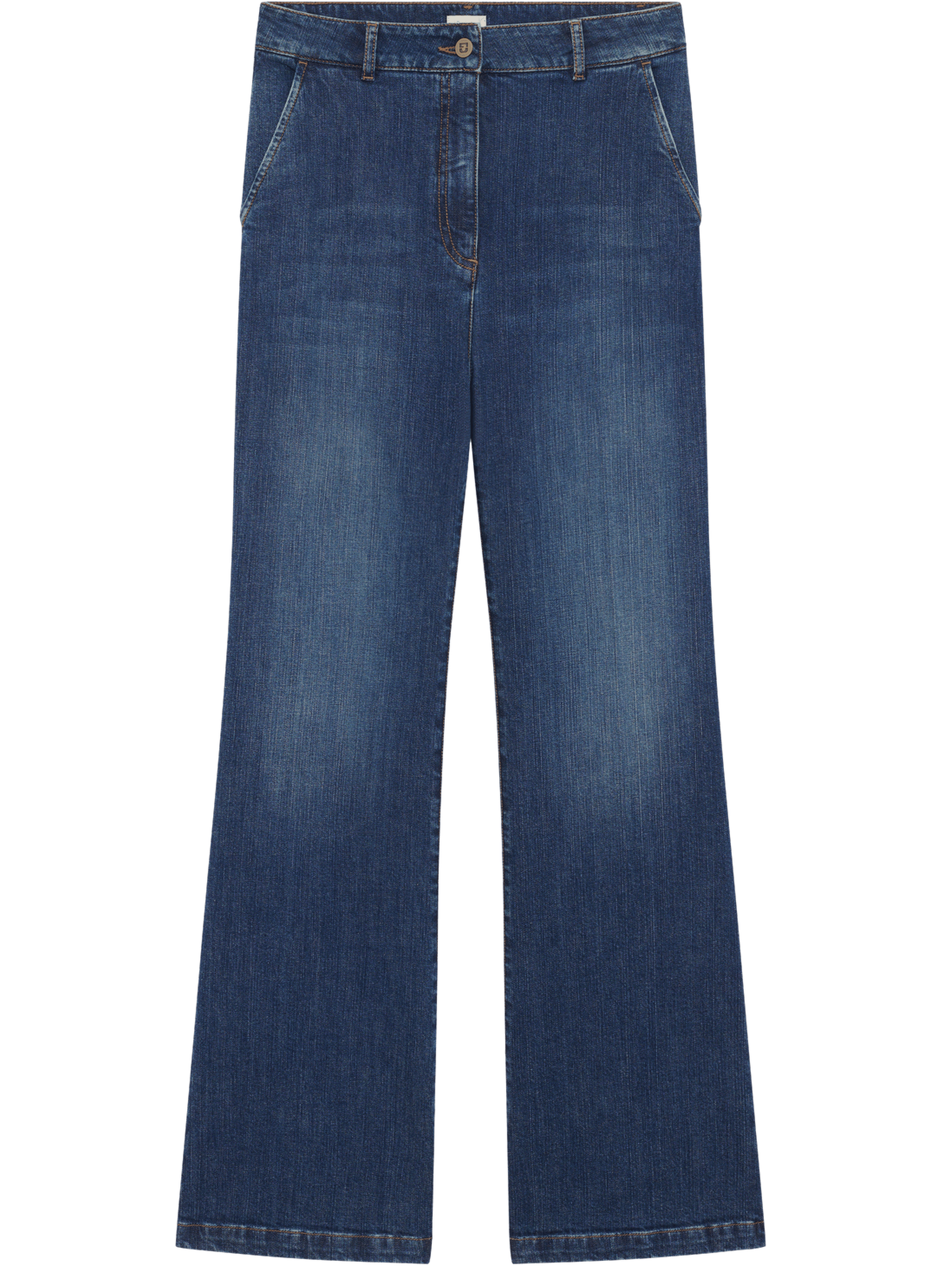 Jean flare en denim brut - bayahe Bleu